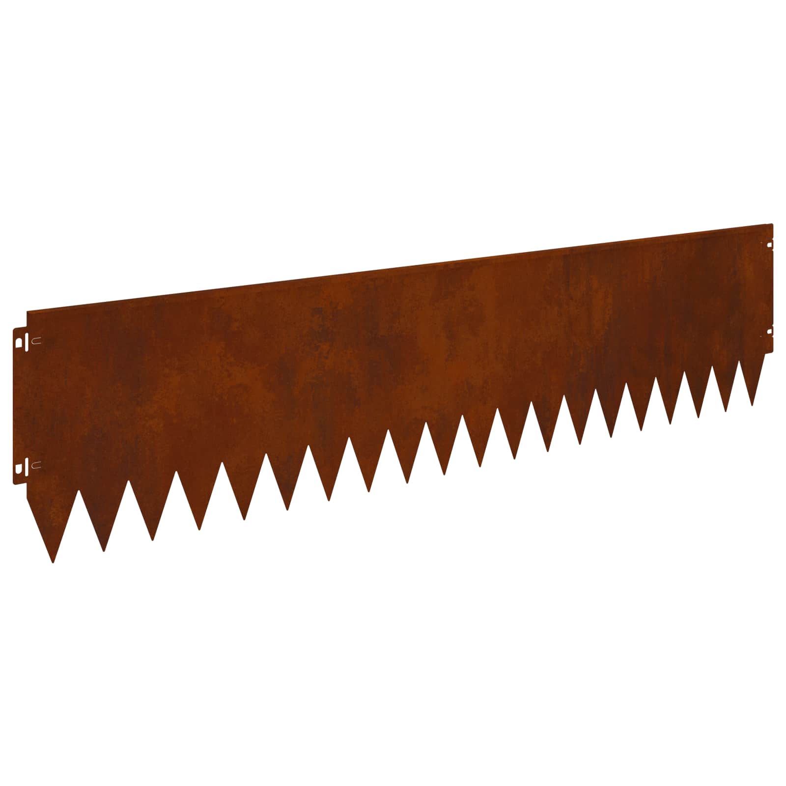 Lawn Edging 20 pcs 103 x 25 cm Steel Rusty