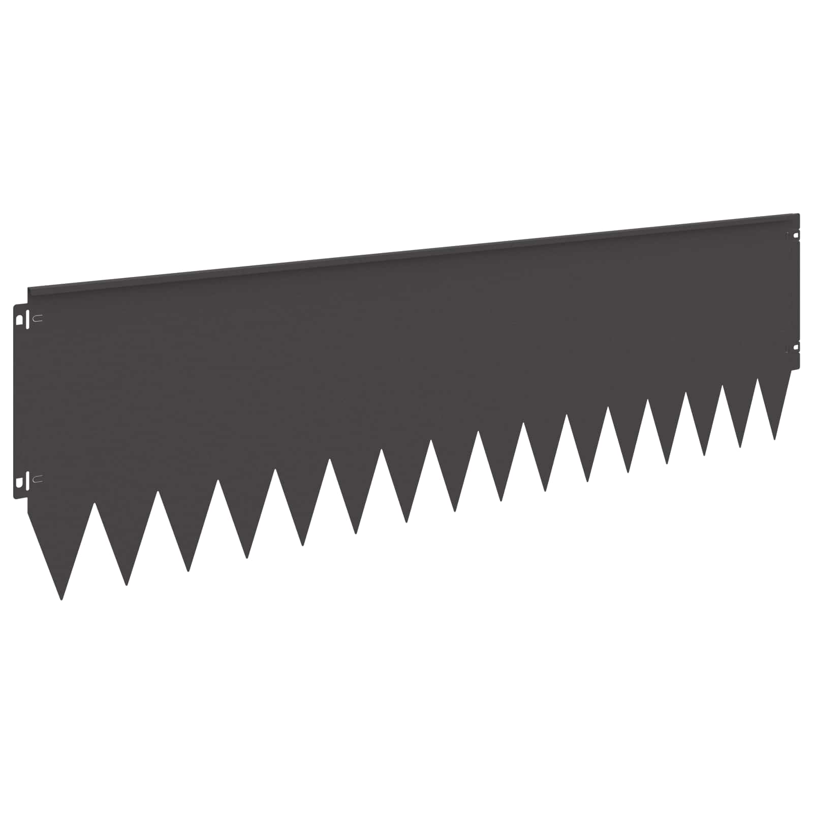 Lawn Edging 20 pcs 103 x 30 cm Steel Black
