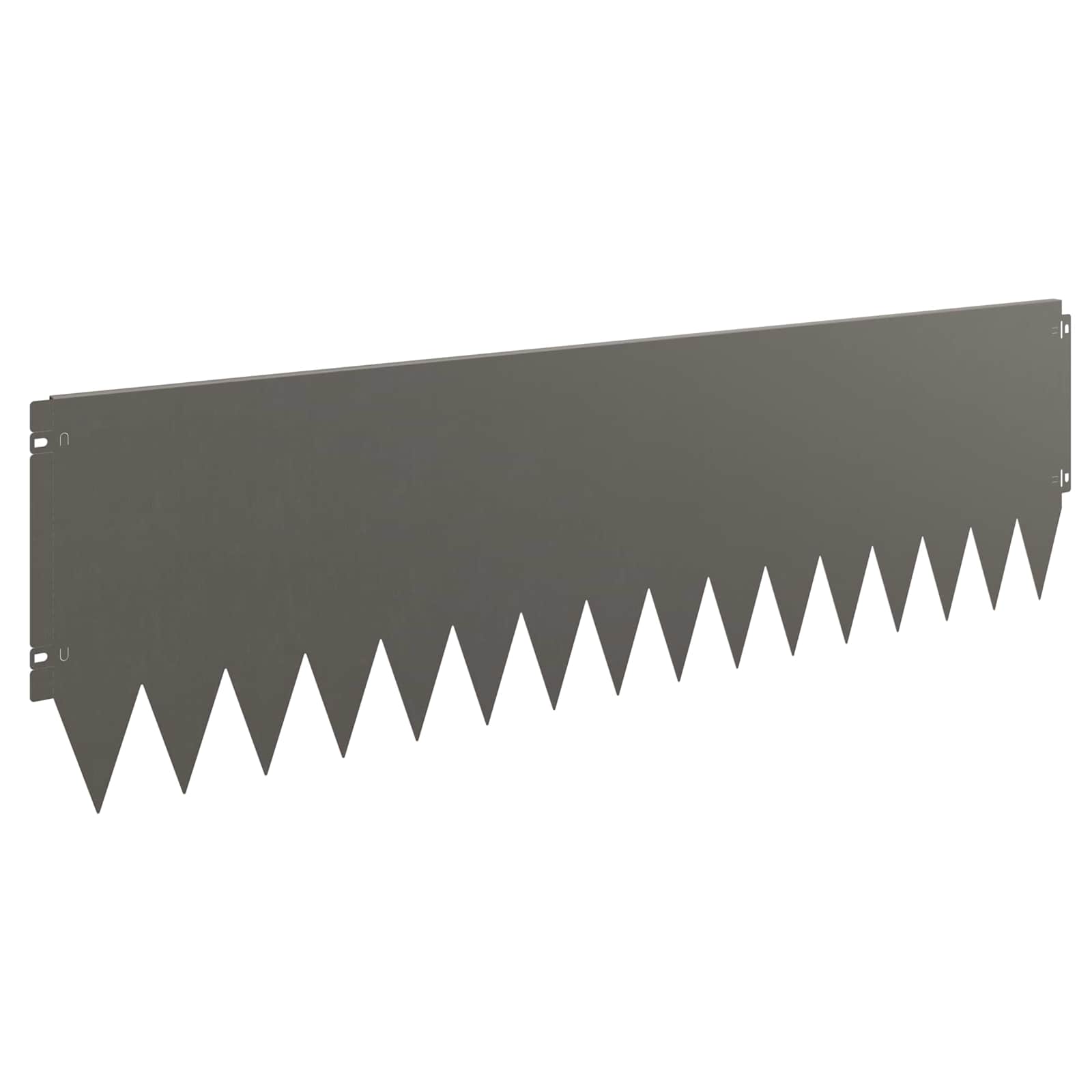 Lawn Edging 10 pcs 103 x 30 cm Steel Rusty