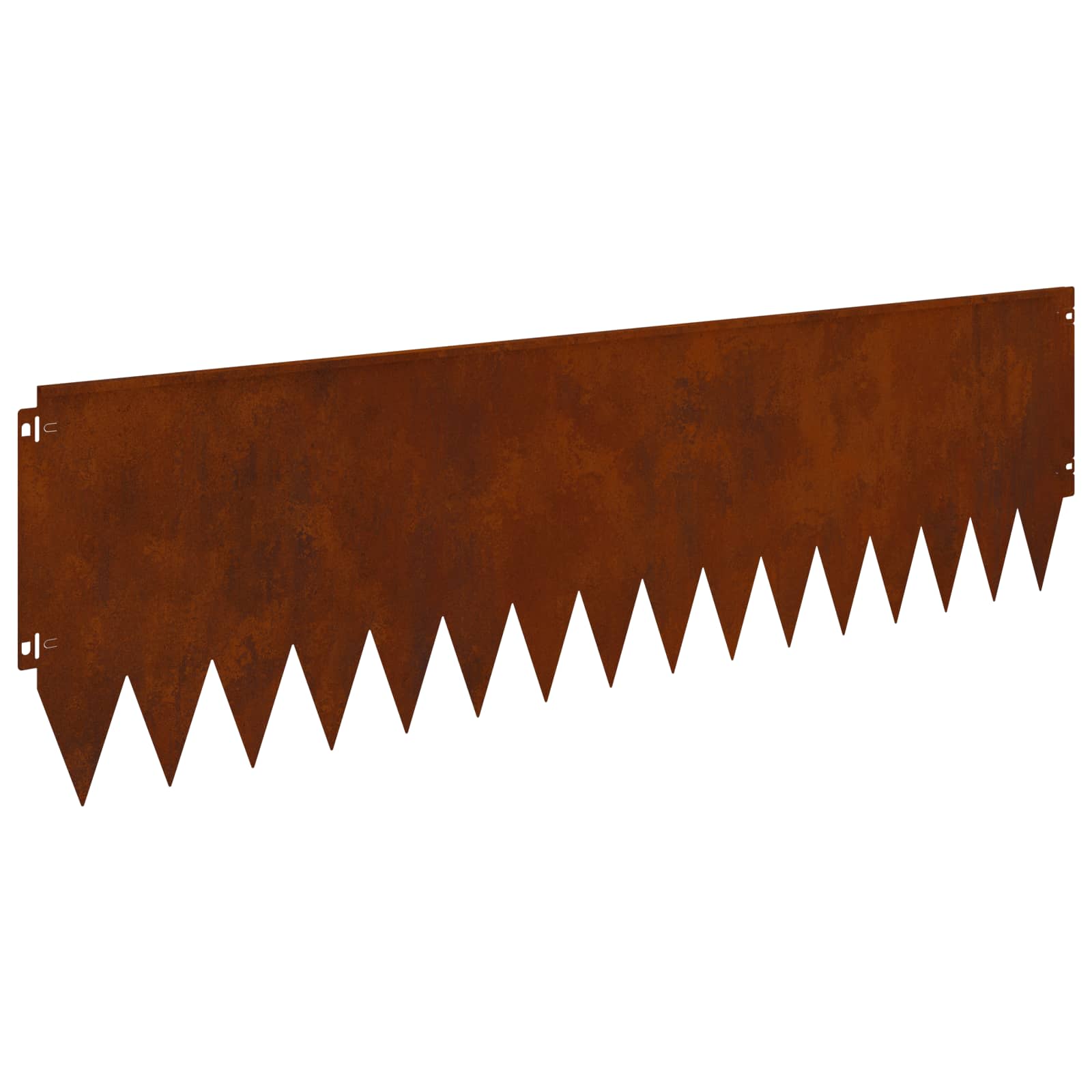 Lawn Edging 10 pcs 103 x 30 cm Steel Rusty