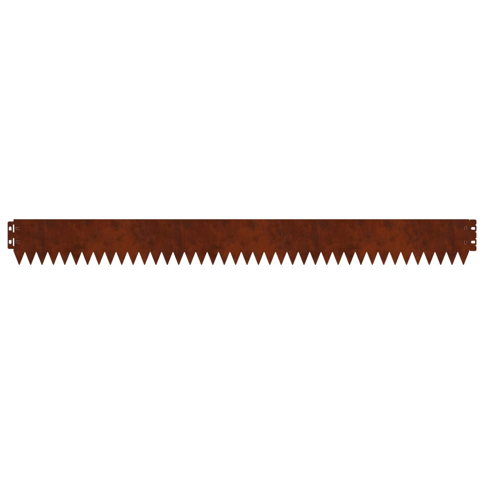 Lawn Edge with Top Fold 20 pcs 103x10cm Steel Rusty