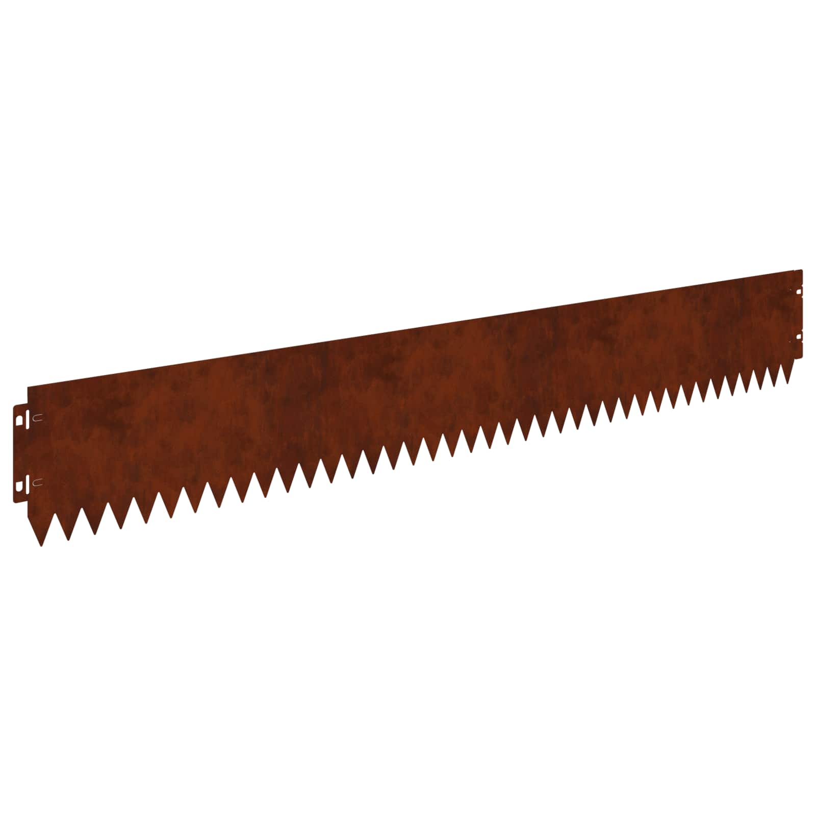 Lawn Edge with Top Fold 20 pcs 103x15cm Steel Rusty