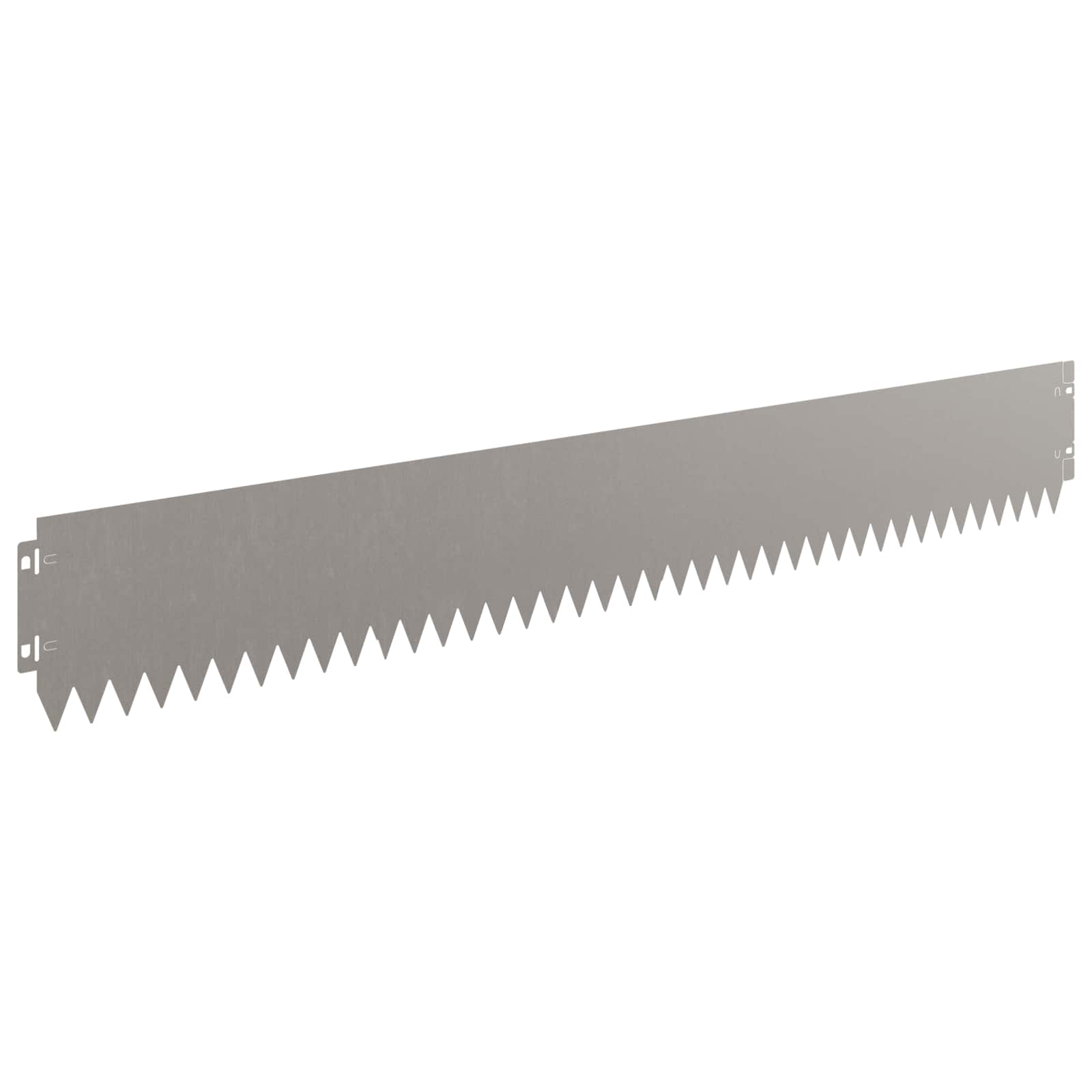 Lawn Edge with Top Fold 20 pcs 103x15cm Steel Rusty