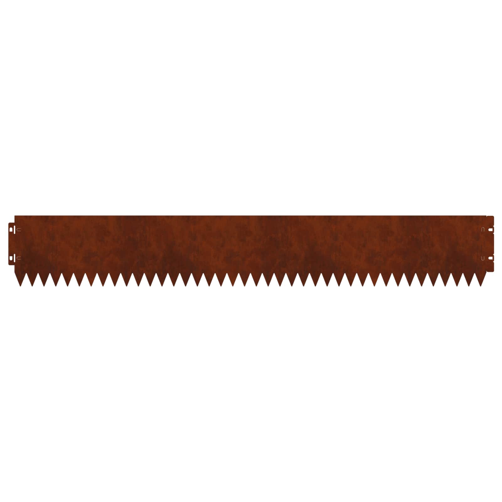 Lawn Edge with Top Fold 20 pcs 103x15cm Steel Rusty
