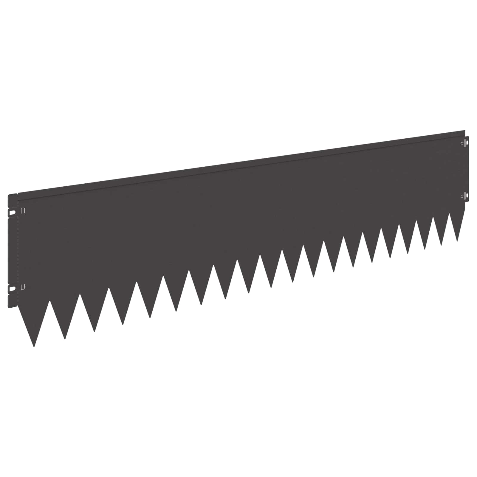 Lawn Edging 10 pcs 103 x 25 cm Steel Black