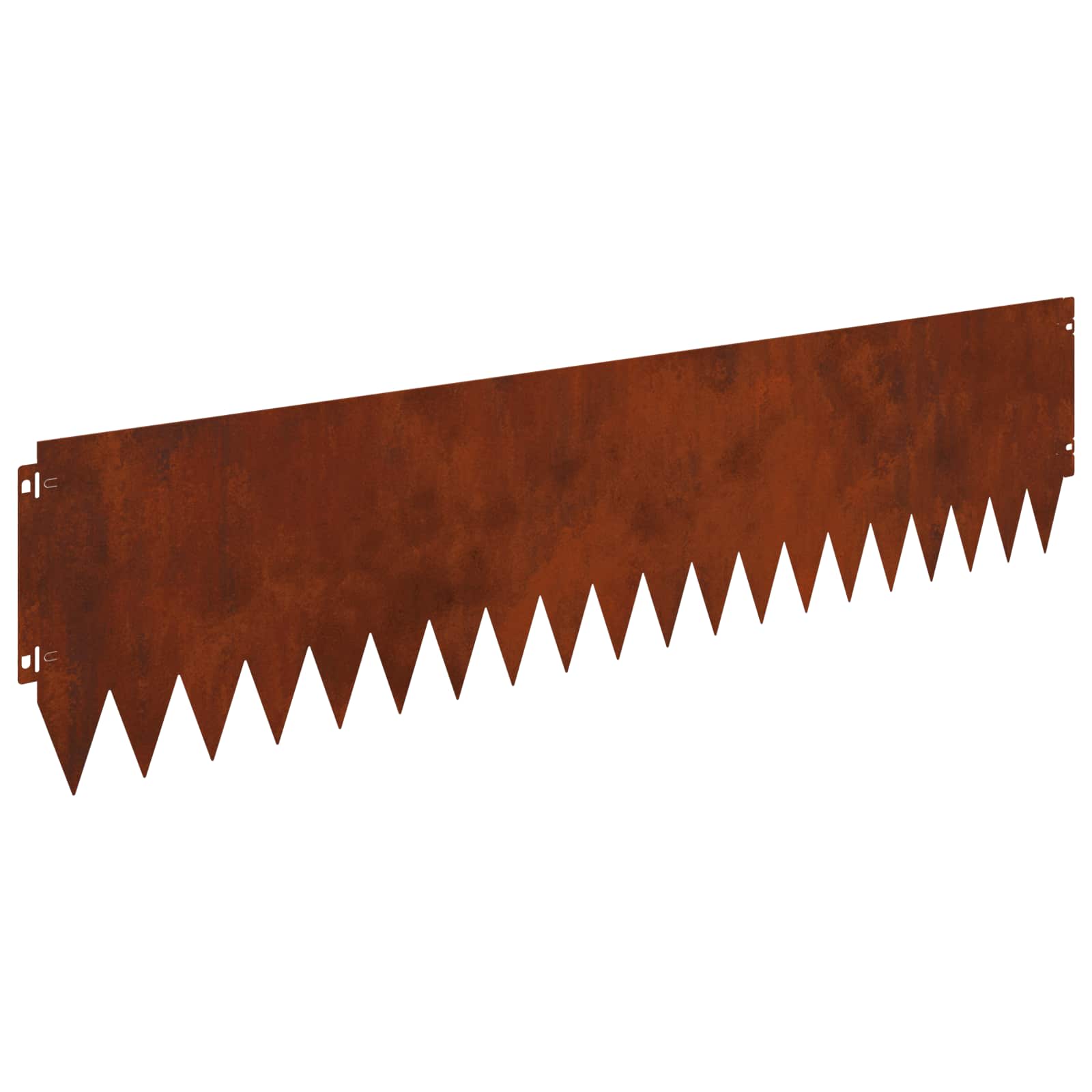 Lawn Edging 10 pcs 103 x 25 cm Steel Rusty