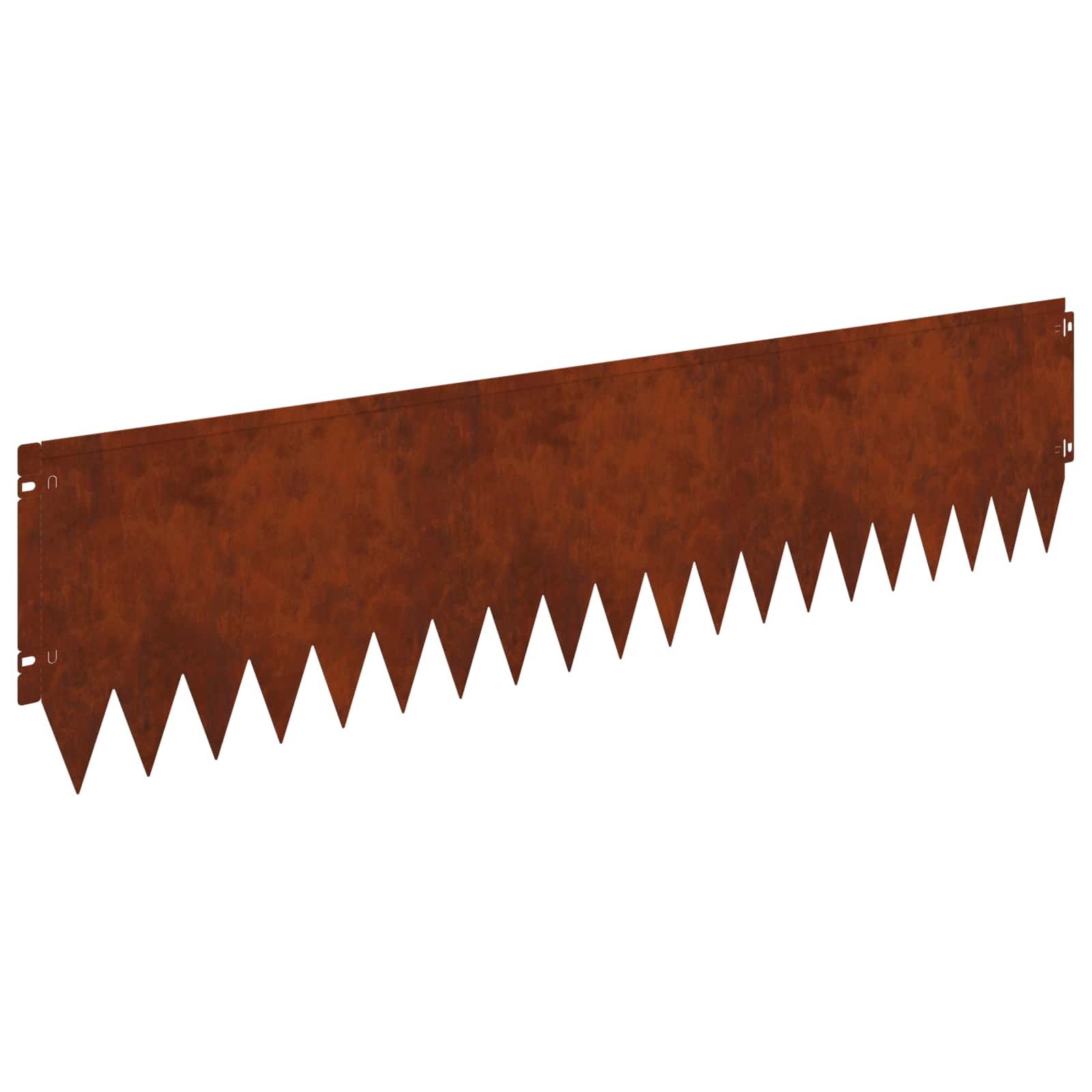 Lawn Edging 20 pcs 103 x 25 cm Steel Rusty