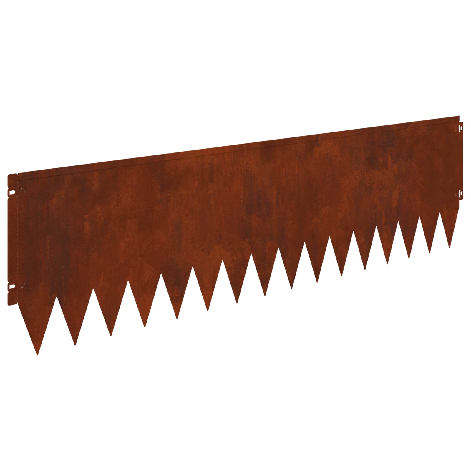Lawn Edging 20 pcs 103 x 30 cm Steel Rusty