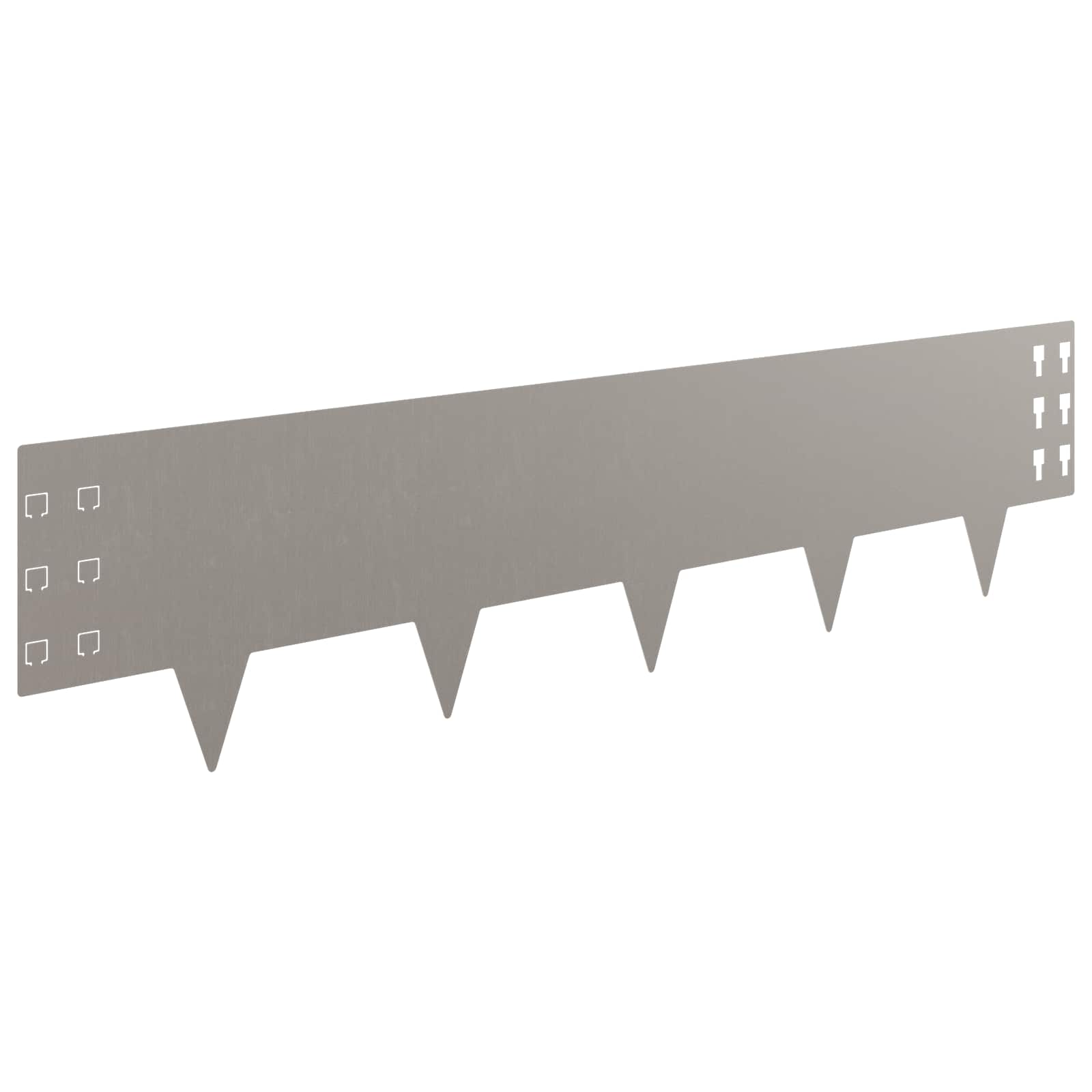 Lawn Edging 20 pcs 100 x 25 cm Steel Rusty