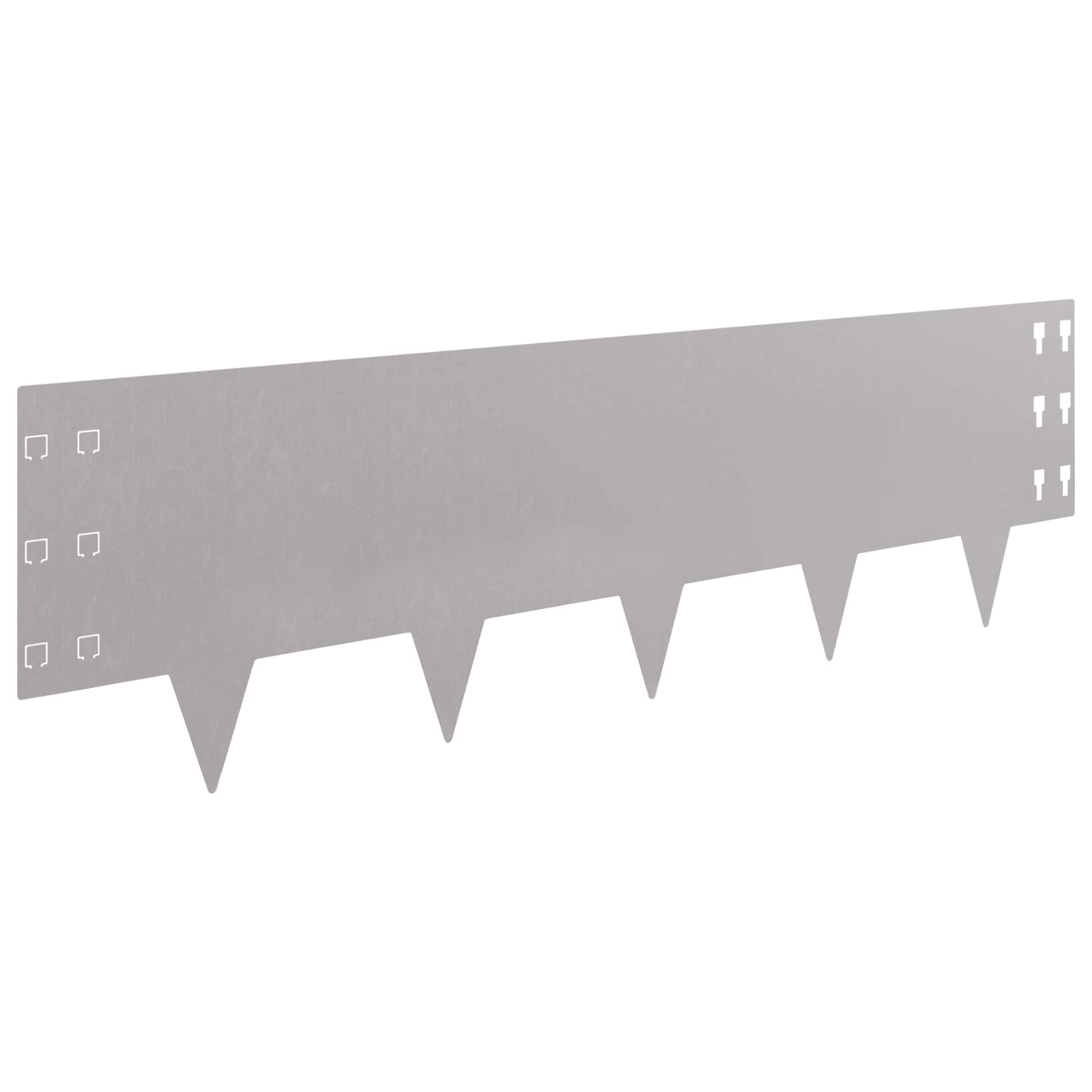 Lawn Edging 10 pcs 100 x 30 cm Steel Rusty
