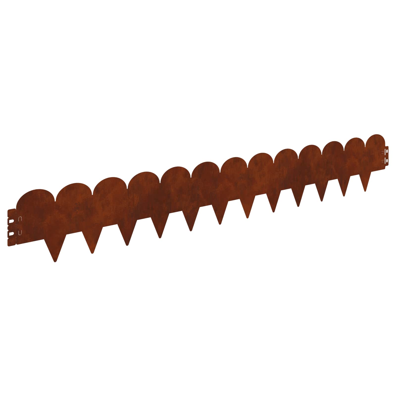 Lawn Edging 20 pcs 103 x 15 cm Steel Rusty