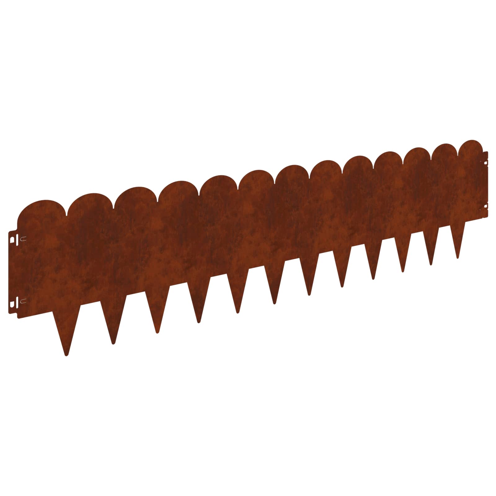 Lawn Edging 20 pcs 103 x 25 cm Steel Rusty