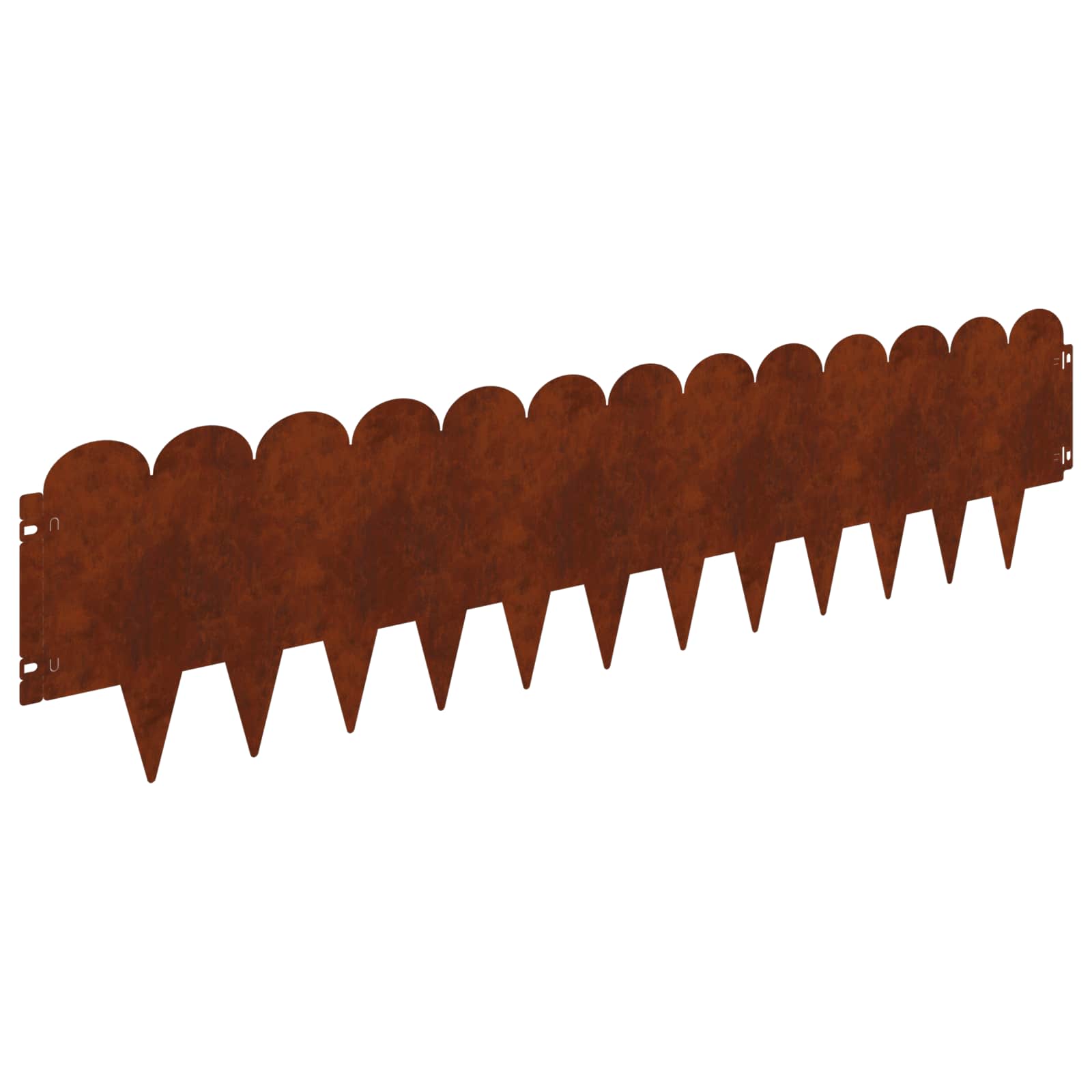 Lawn Edging 20 pcs 103 x 25 cm Steel Rusty