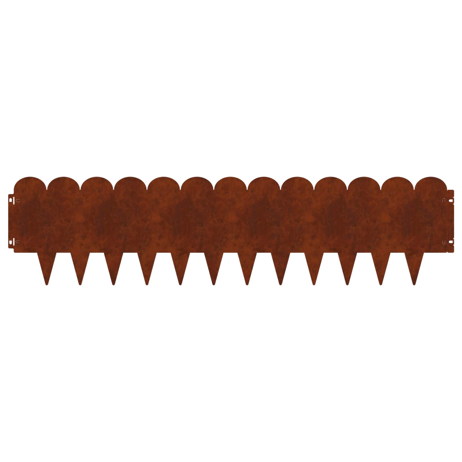 Lawn Edging 20 pcs 103 x 25 cm Steel Rusty