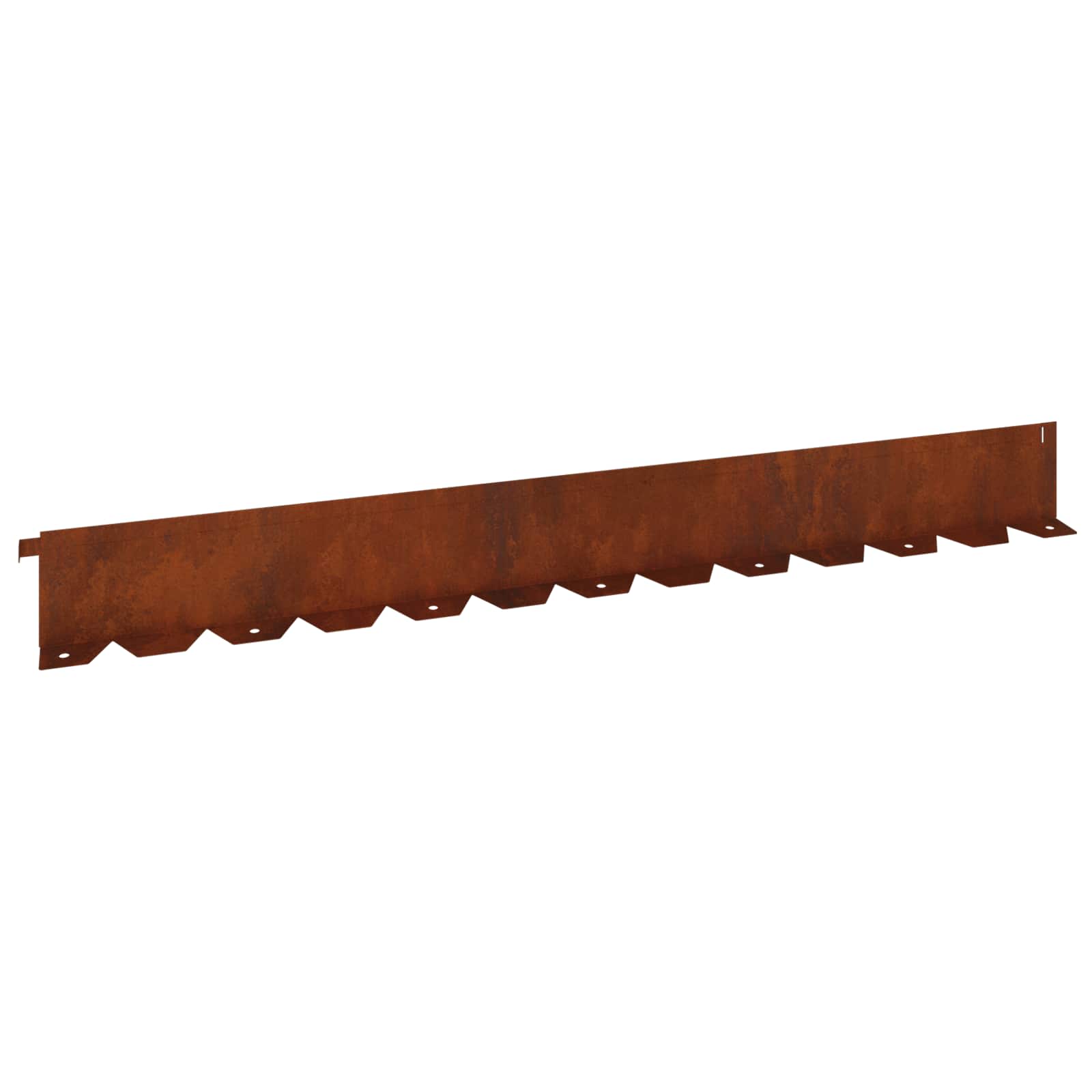 Lawn Edging 10 pcs 102 x 10 x 4 cm Steel Rusty