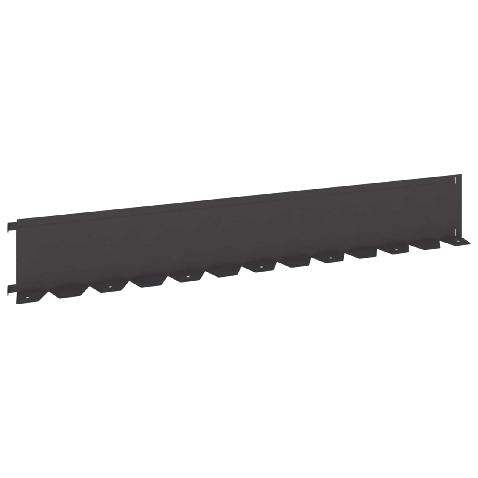 Lawn Edging 10 pcs 102 x 15 x 4 cm Steel Black