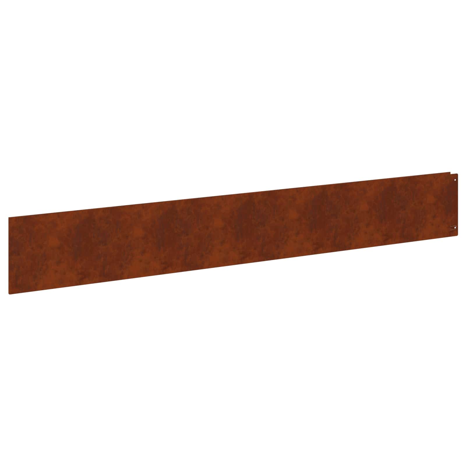 Lawn Edge with Top Fold 10 pcs 100x15cm Steel Rusty