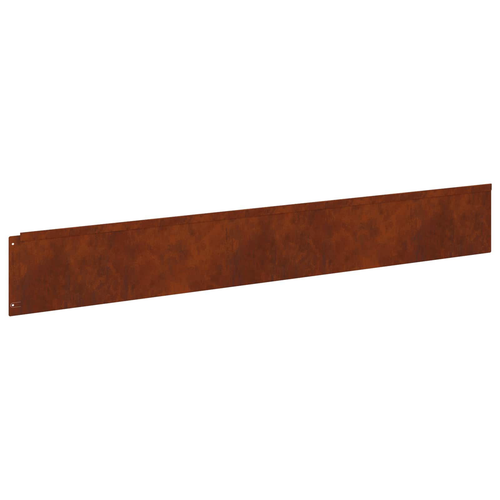 Lawn Edge with Top Fold 10 pcs 100x15cm Steel Rusty