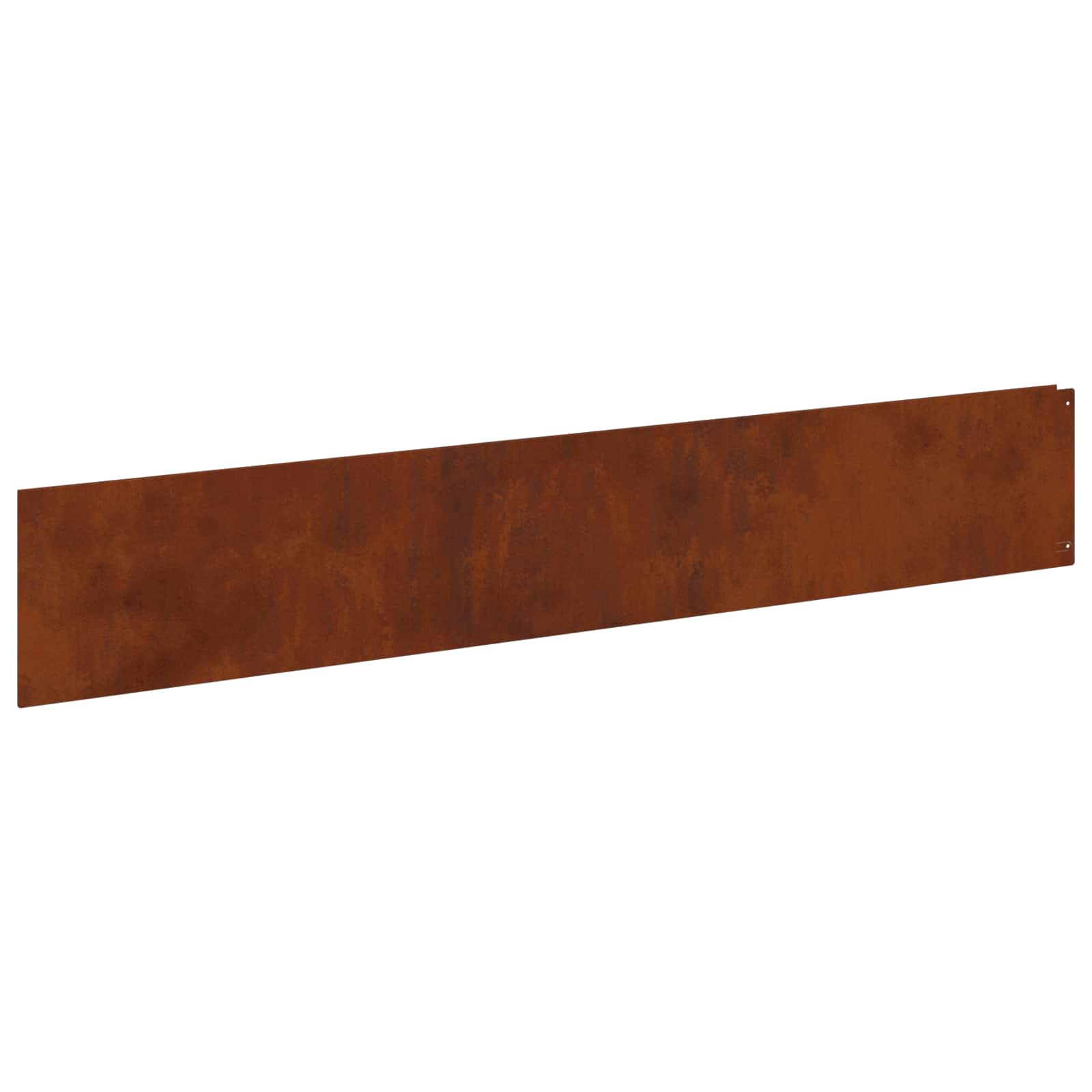 Lawn Edging 10 pcs 100 x 18 cm Steel Rusty