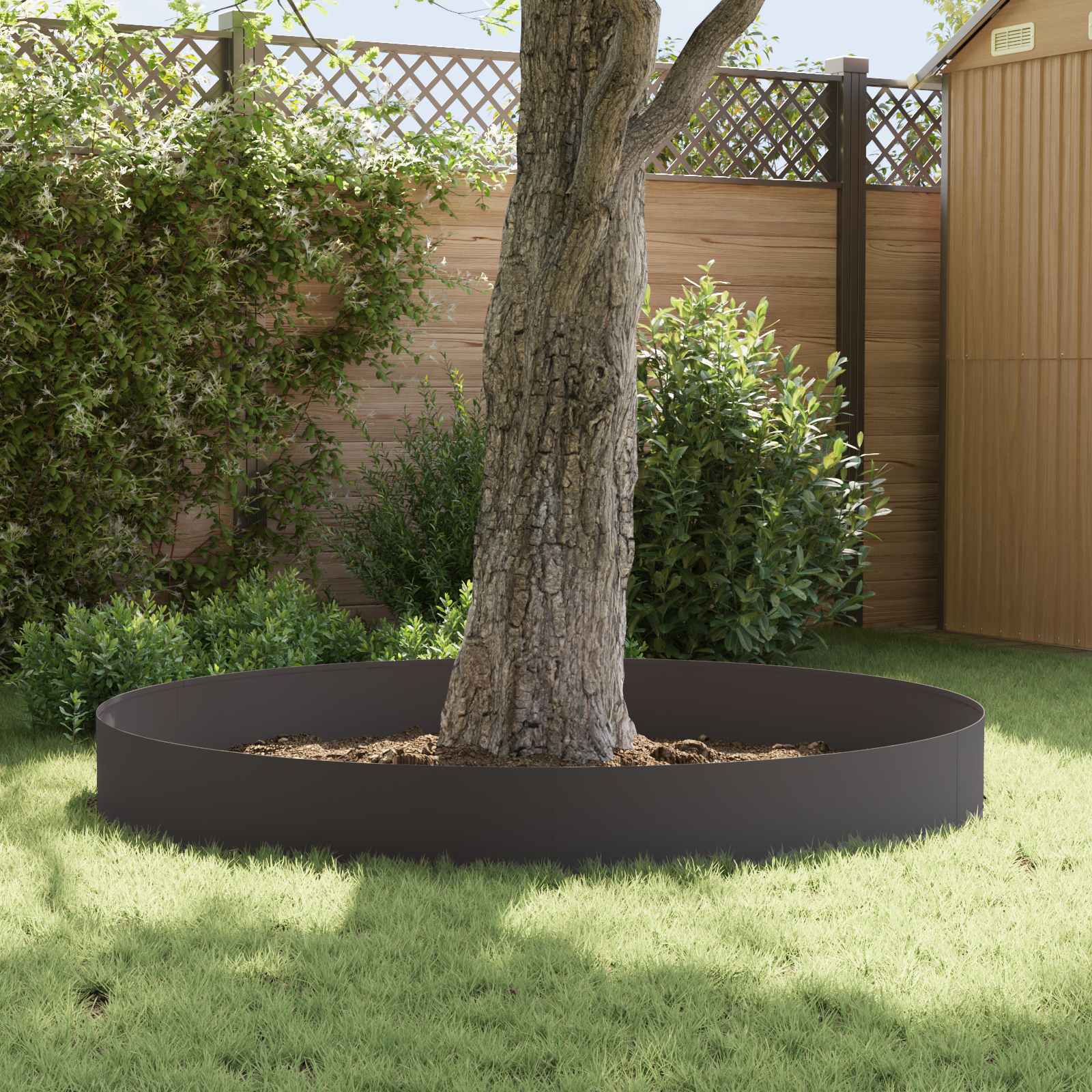 Lawn Edging 10 pcs 100 x 22 cm Steel Black