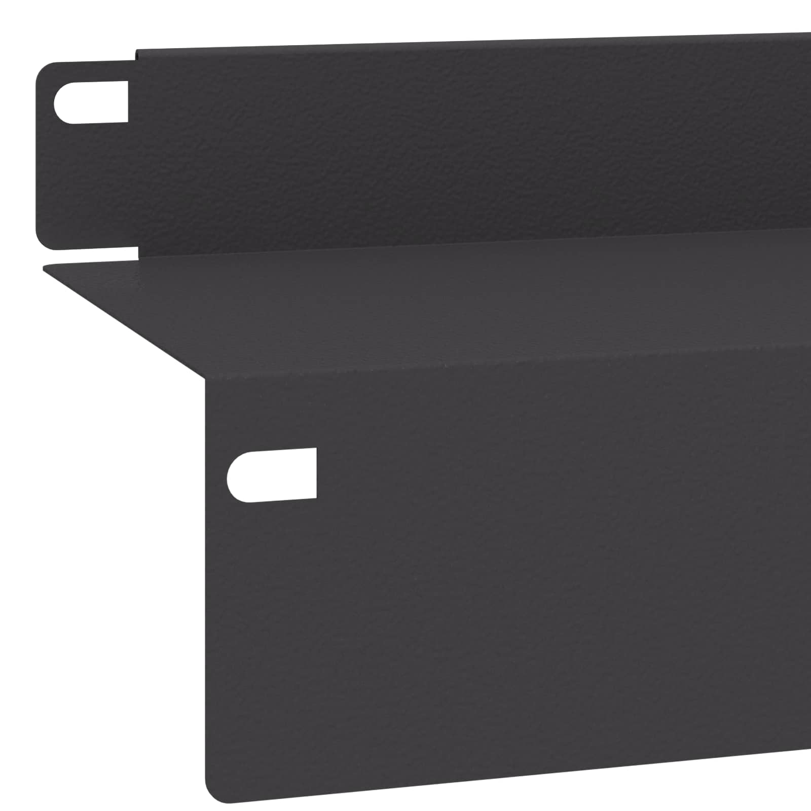 Lawn Edging 20 pcs 100 x 10 x 8 cm Steel Black
