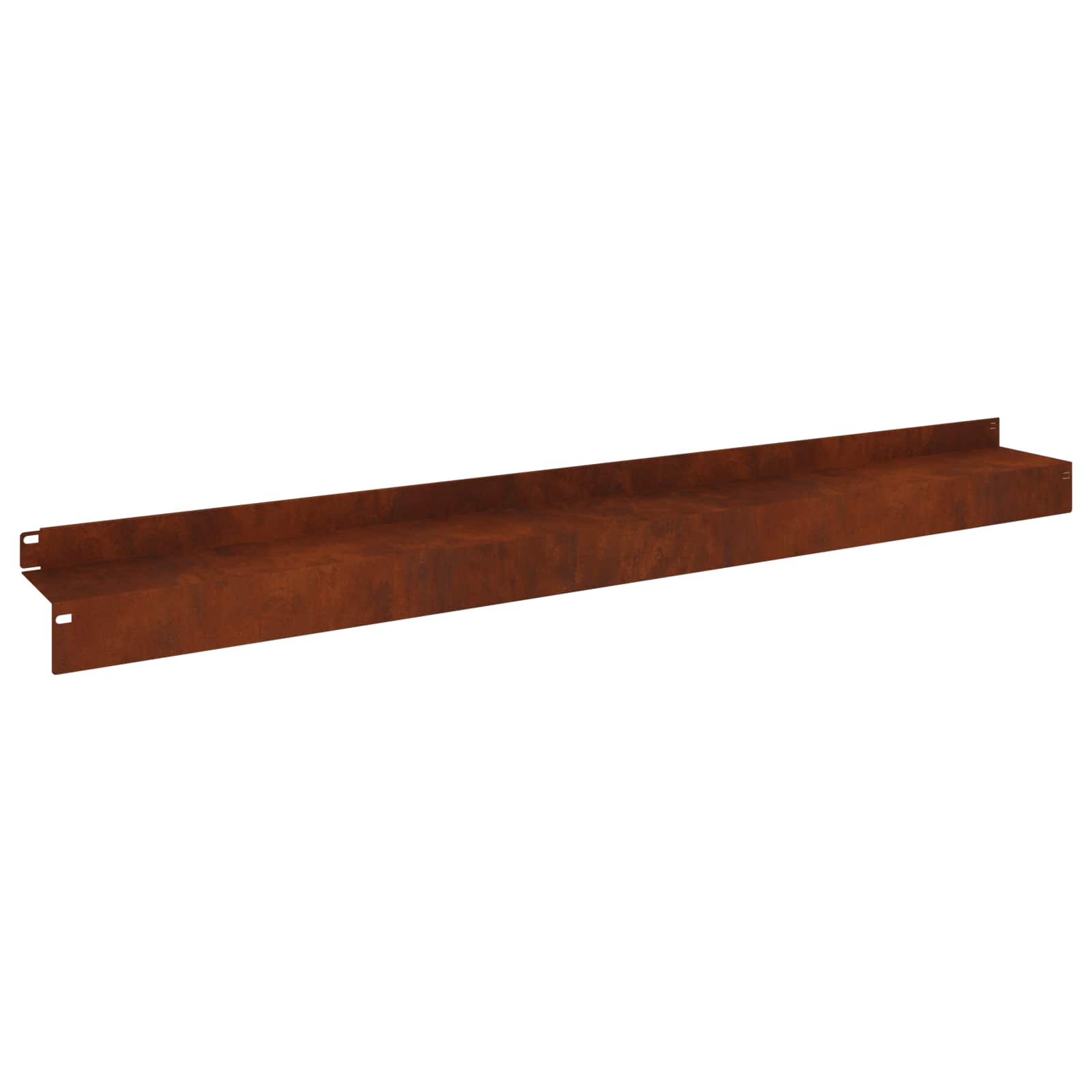 Lawn Edging 10 pcs 100 x 10 x 8 cm Steel Rusty