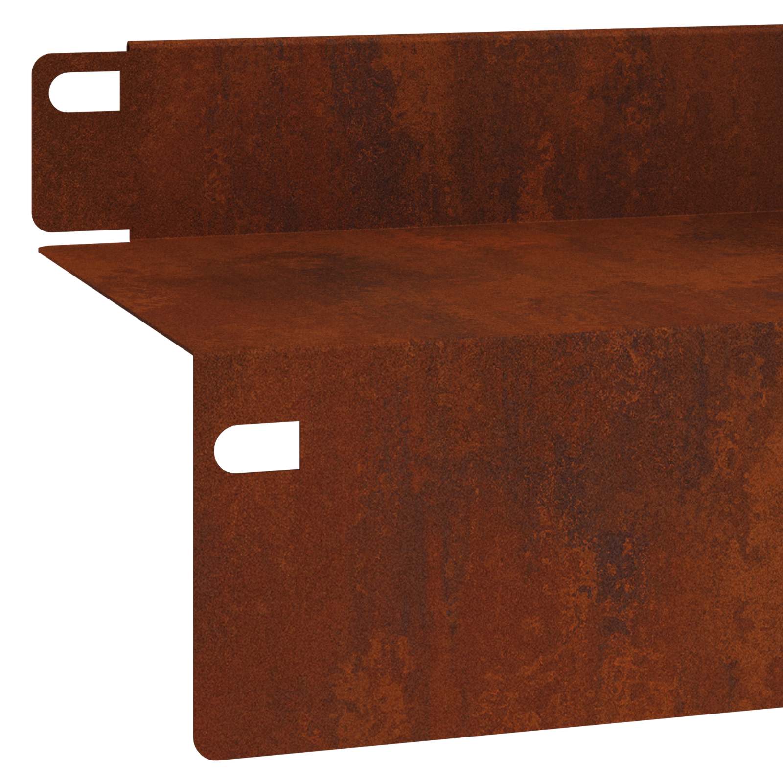 Lawn Edging 20 pcs 100 x 10 x 8 cm Steel Rusty