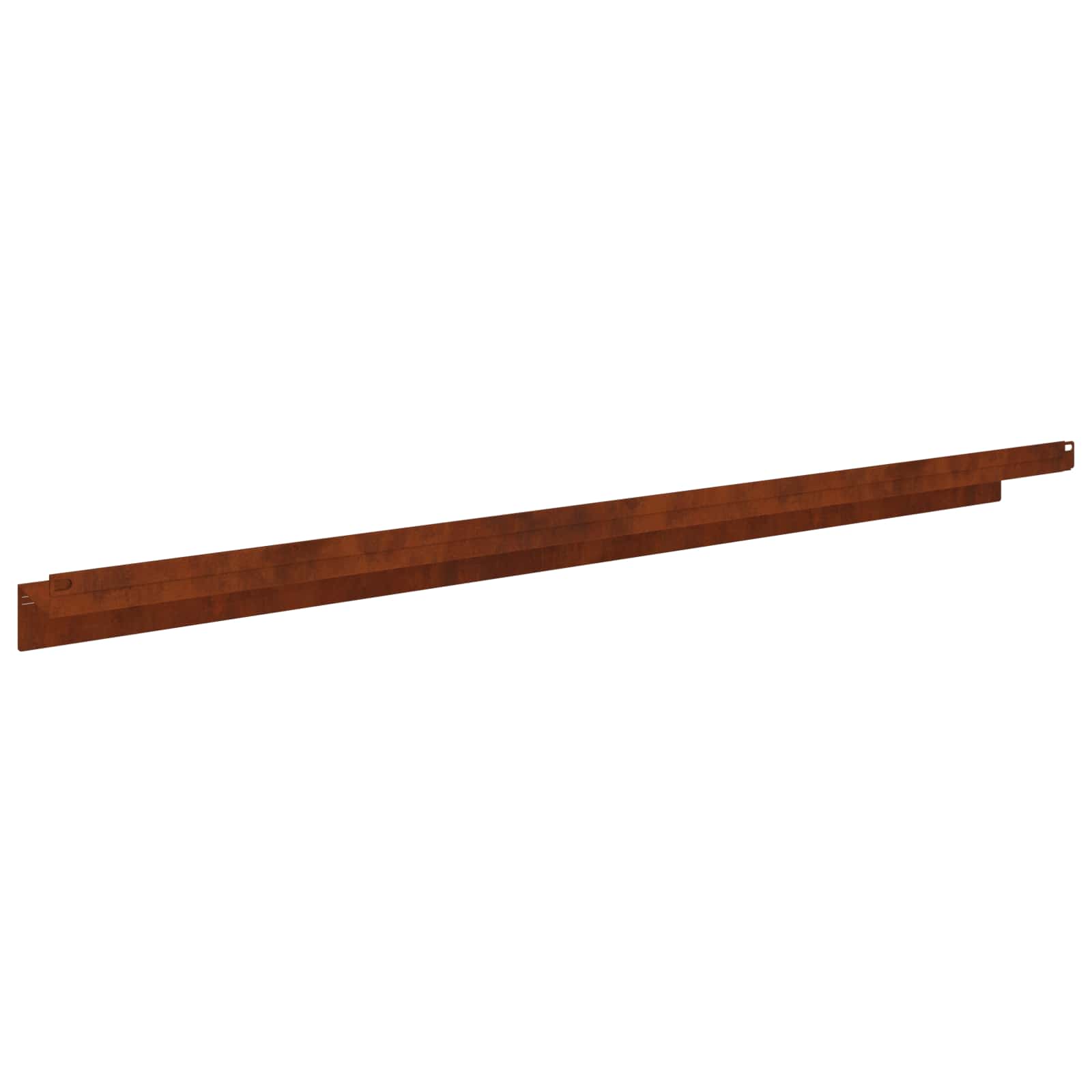Lawn Edging 20 pcs 100 x 10 x 8 cm Steel Rusty