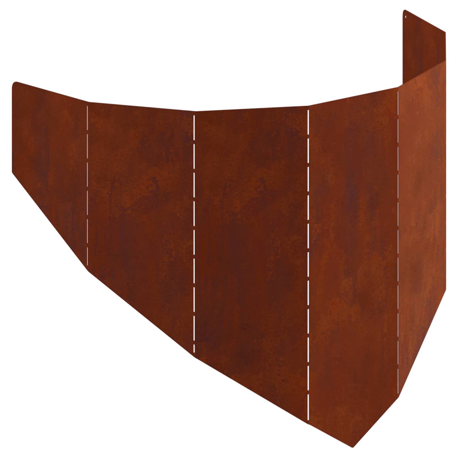 Lawn Edging 100 x 45 cm Steel Rusty