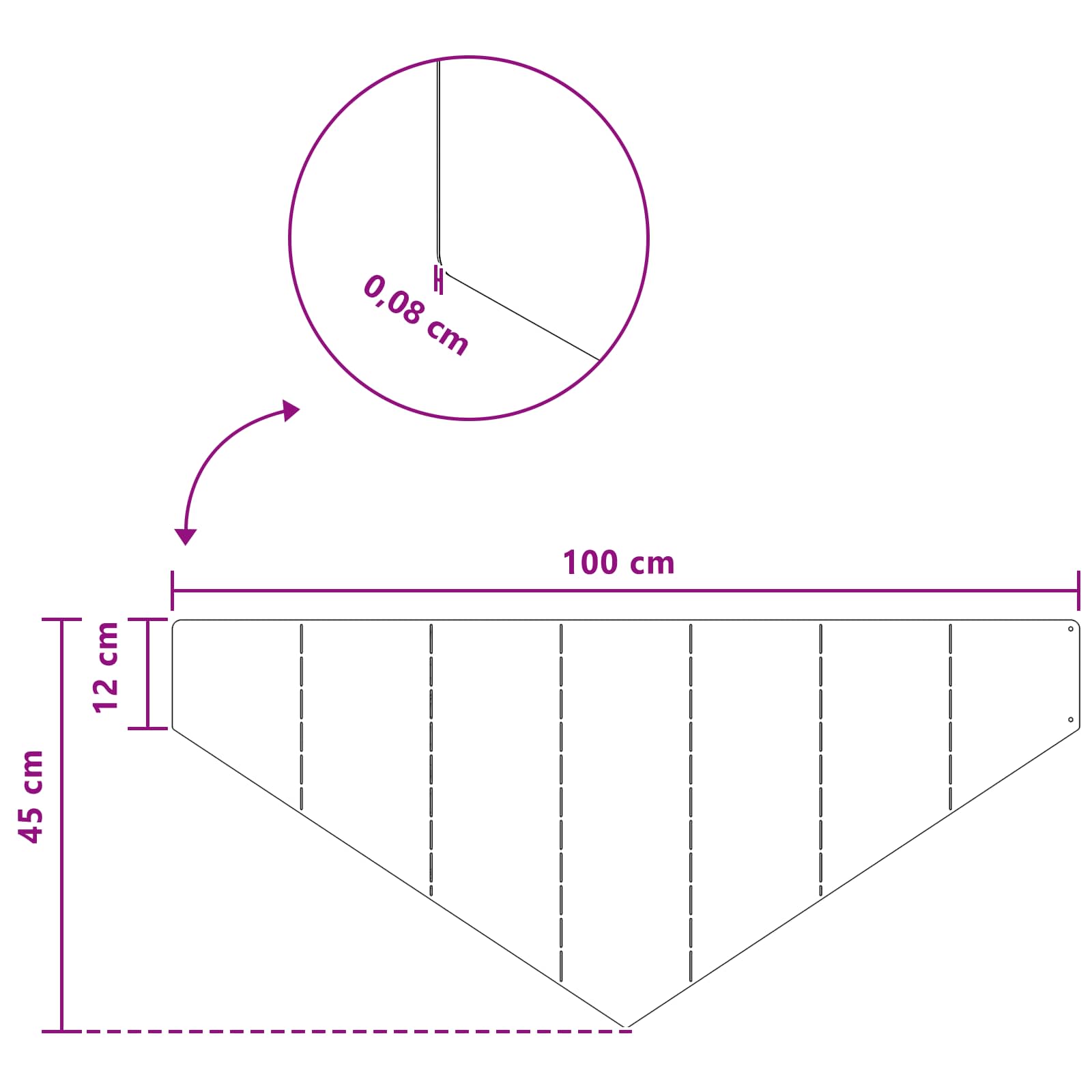 Lawn Edging 100 x 45 cm Steel Rusty
