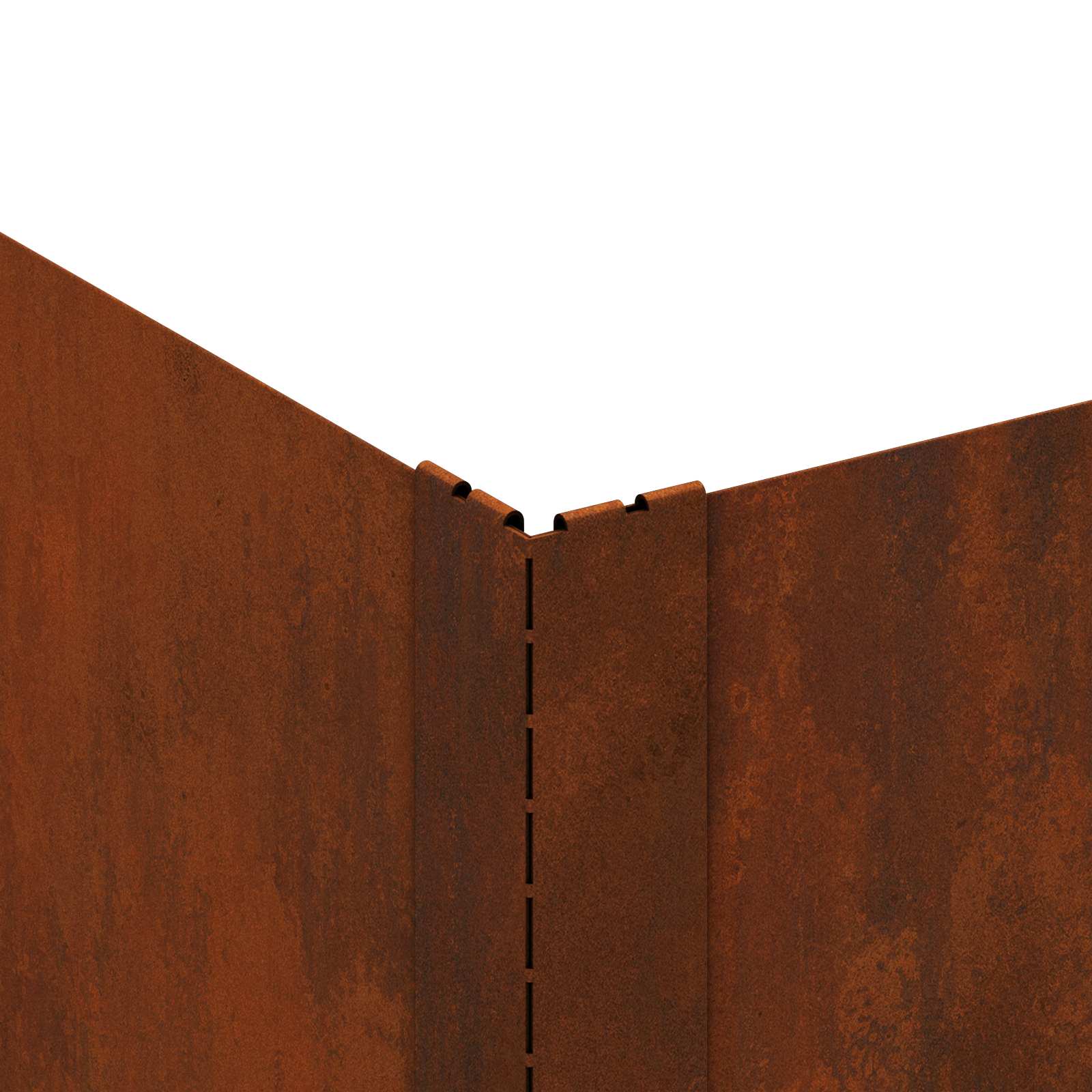 Lawn Edging 60 x 60 x 20 cm Steel Rusty