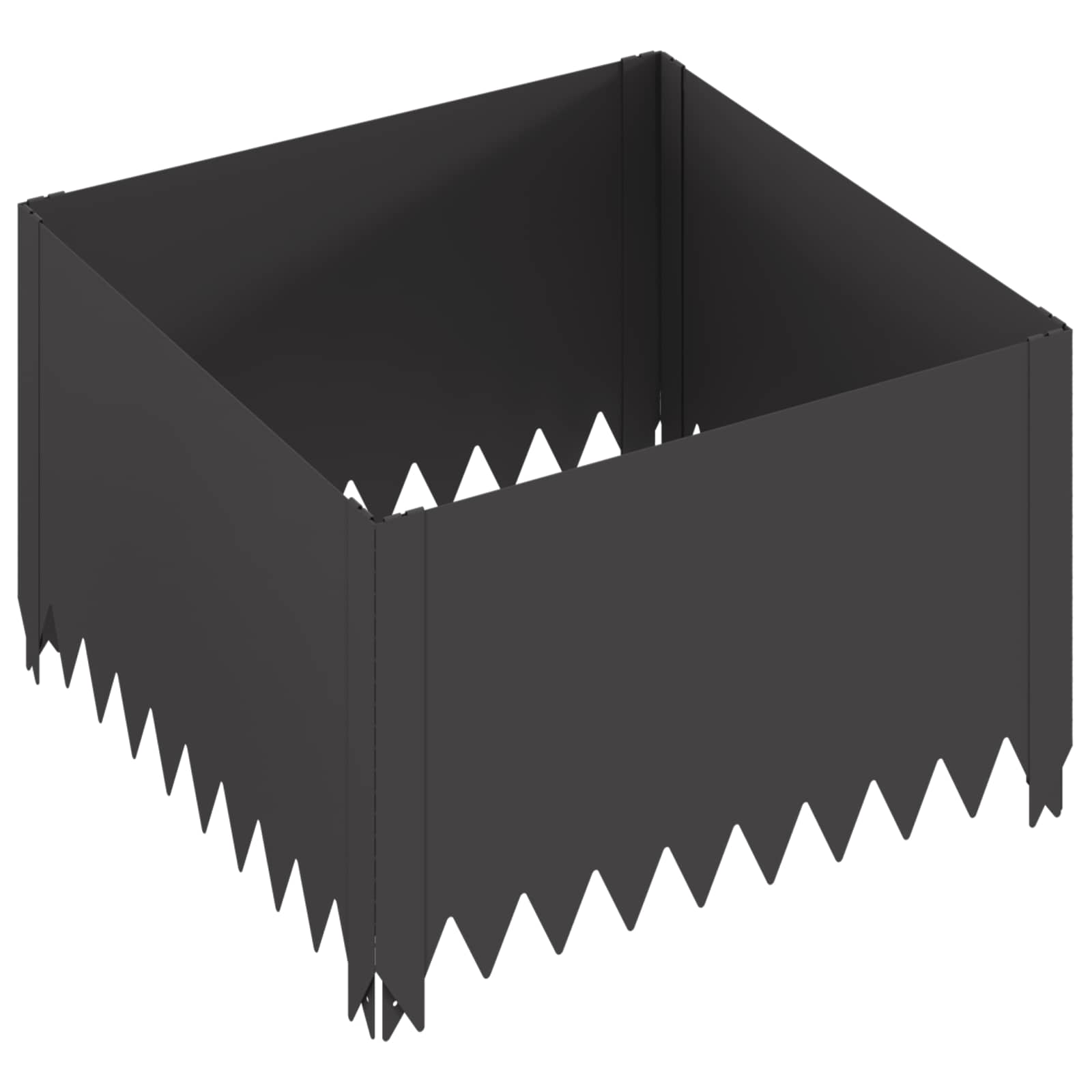 Lawn Edging 60 x 60 x 35 cm Steel Black