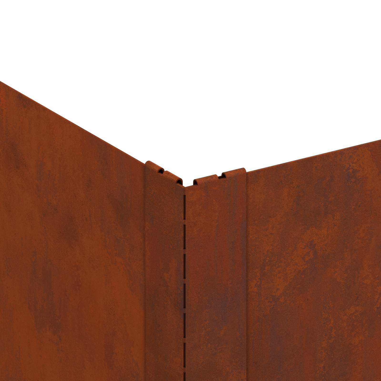 Lawn Edging 60 x 60 x 35 cm Steel Rusty