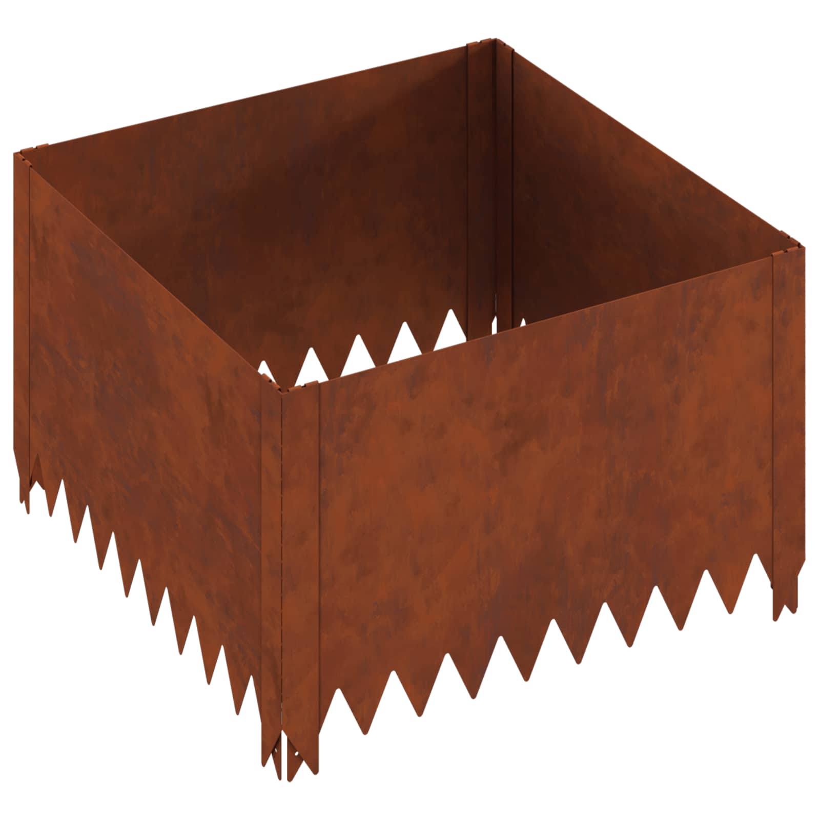 Lawn Edging 60 x 60 x 35 cm Steel Rusty
