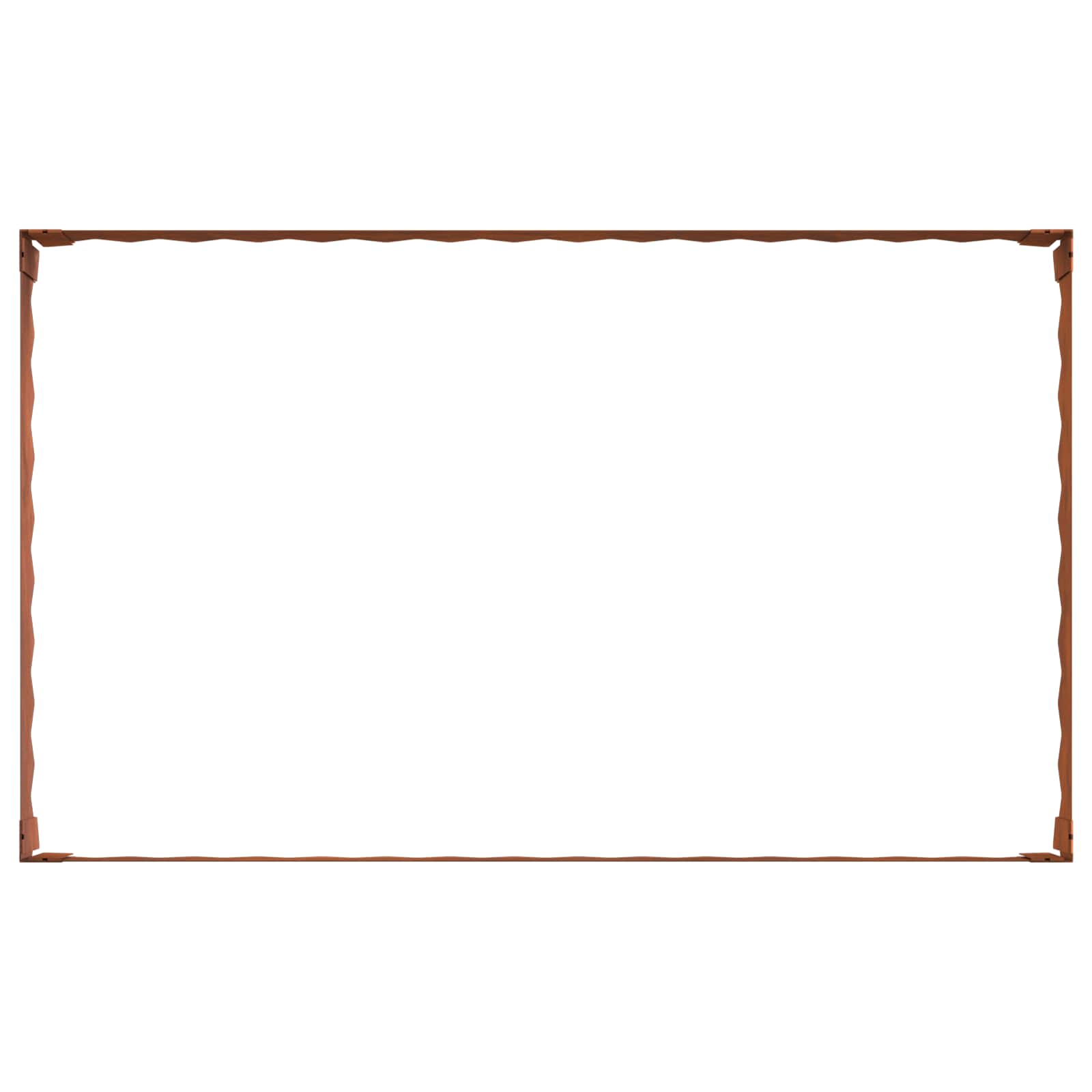 Lawn Edging 100 x 60 x 20 cm Steel Rusty