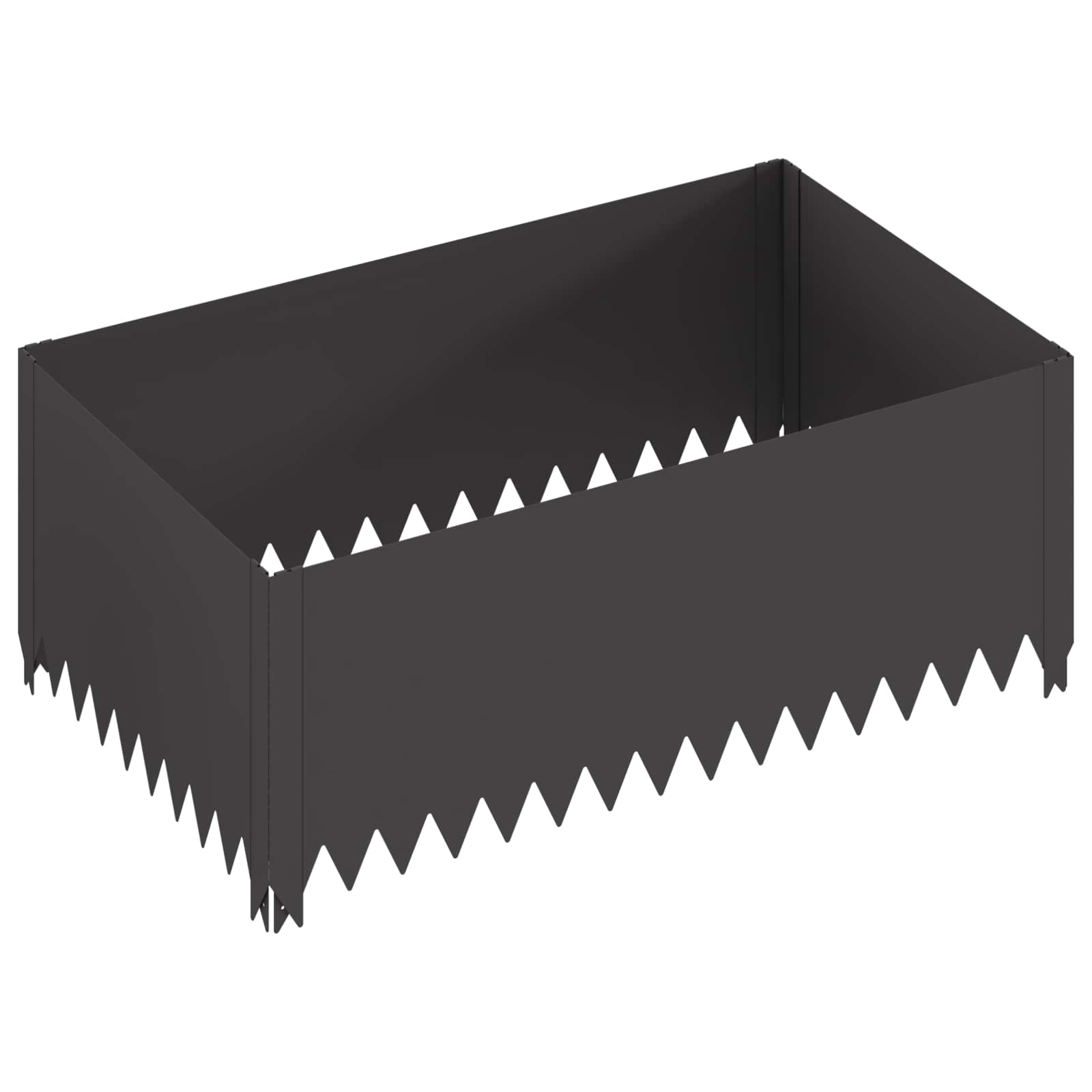 Lawn Edging 100 x 60 x 35 cm Steel Black