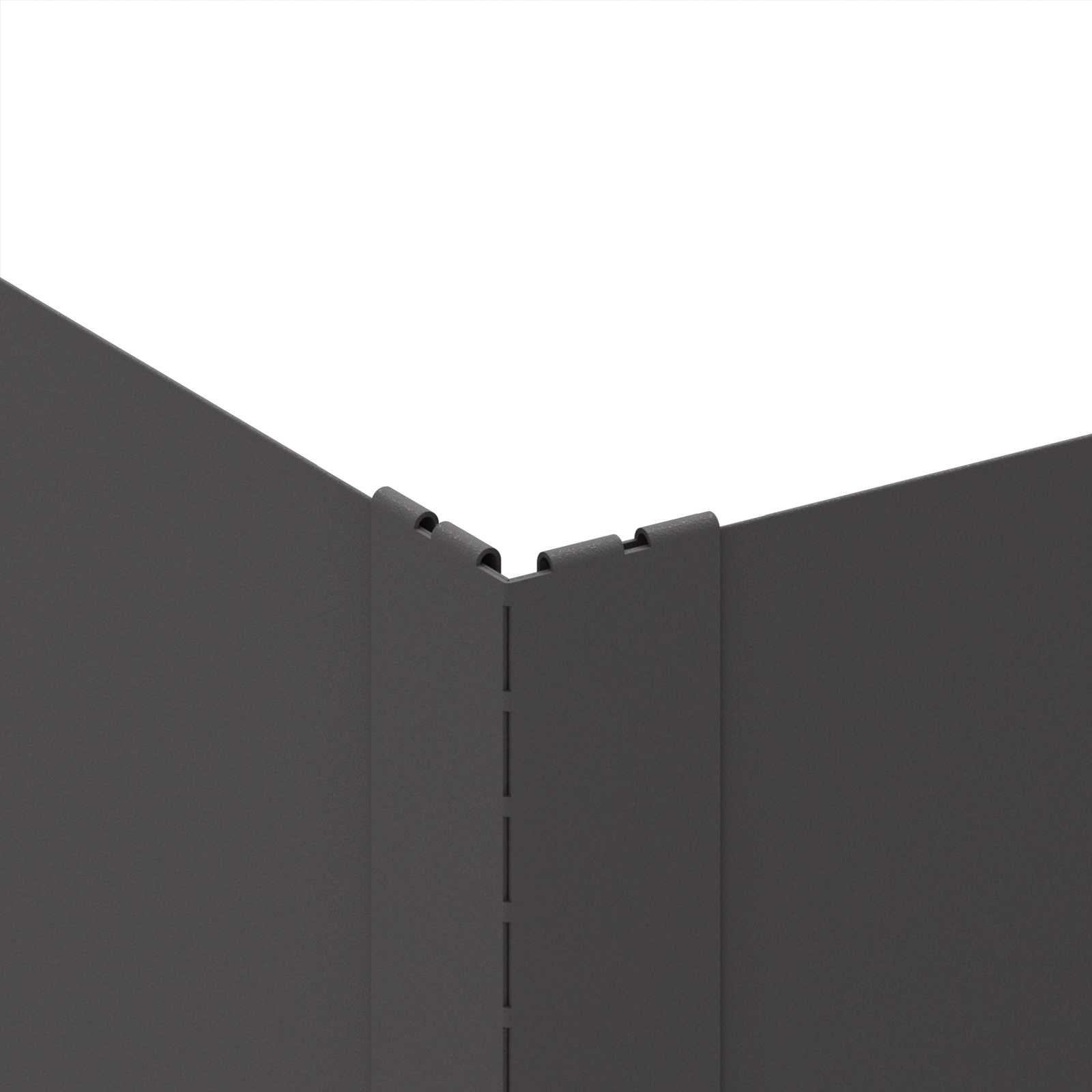 Lawn Edging 4 pcs 100 x 100 x 20 cm Steel Black