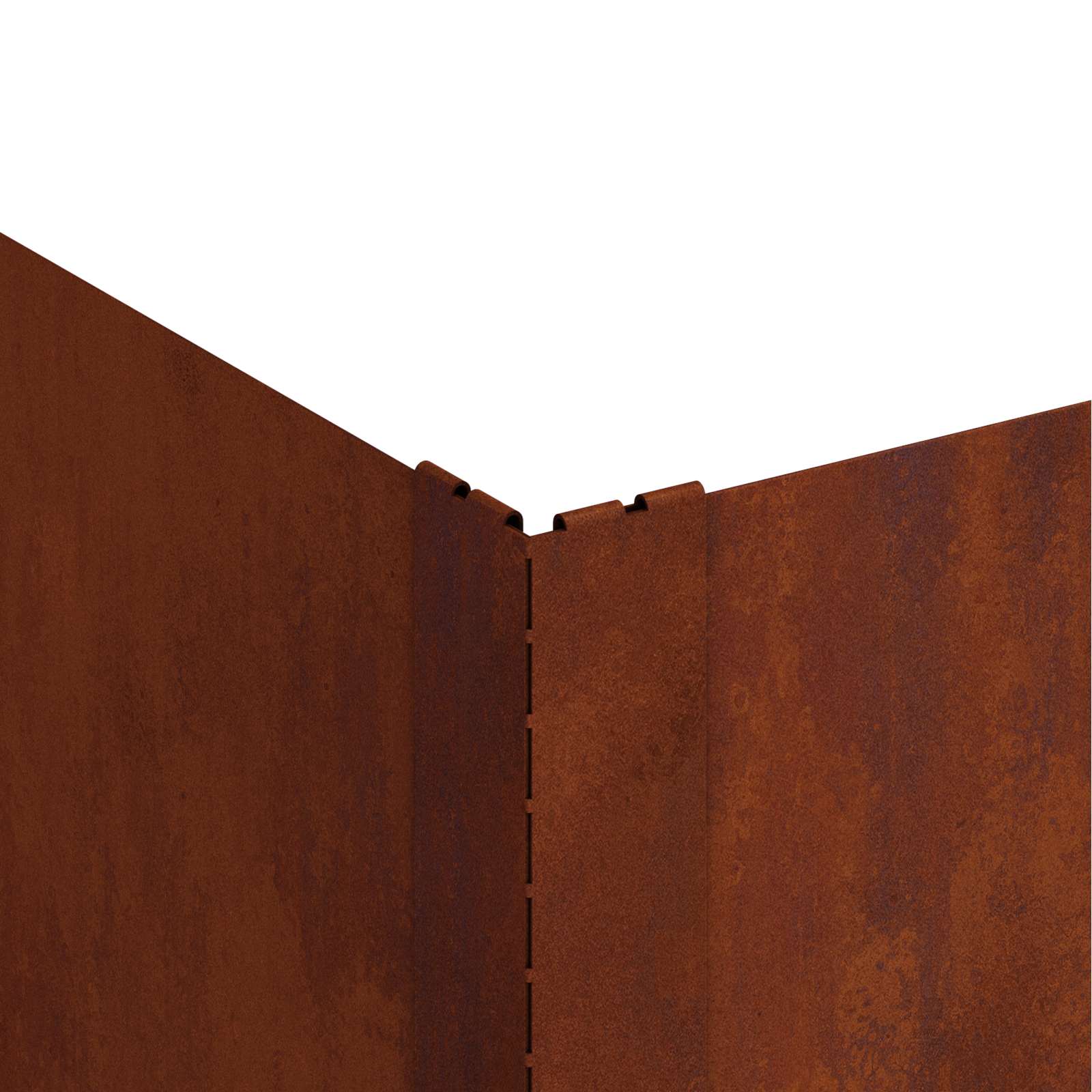 Lawn Edging 100 x 100 x 35 cm Steel Rusty