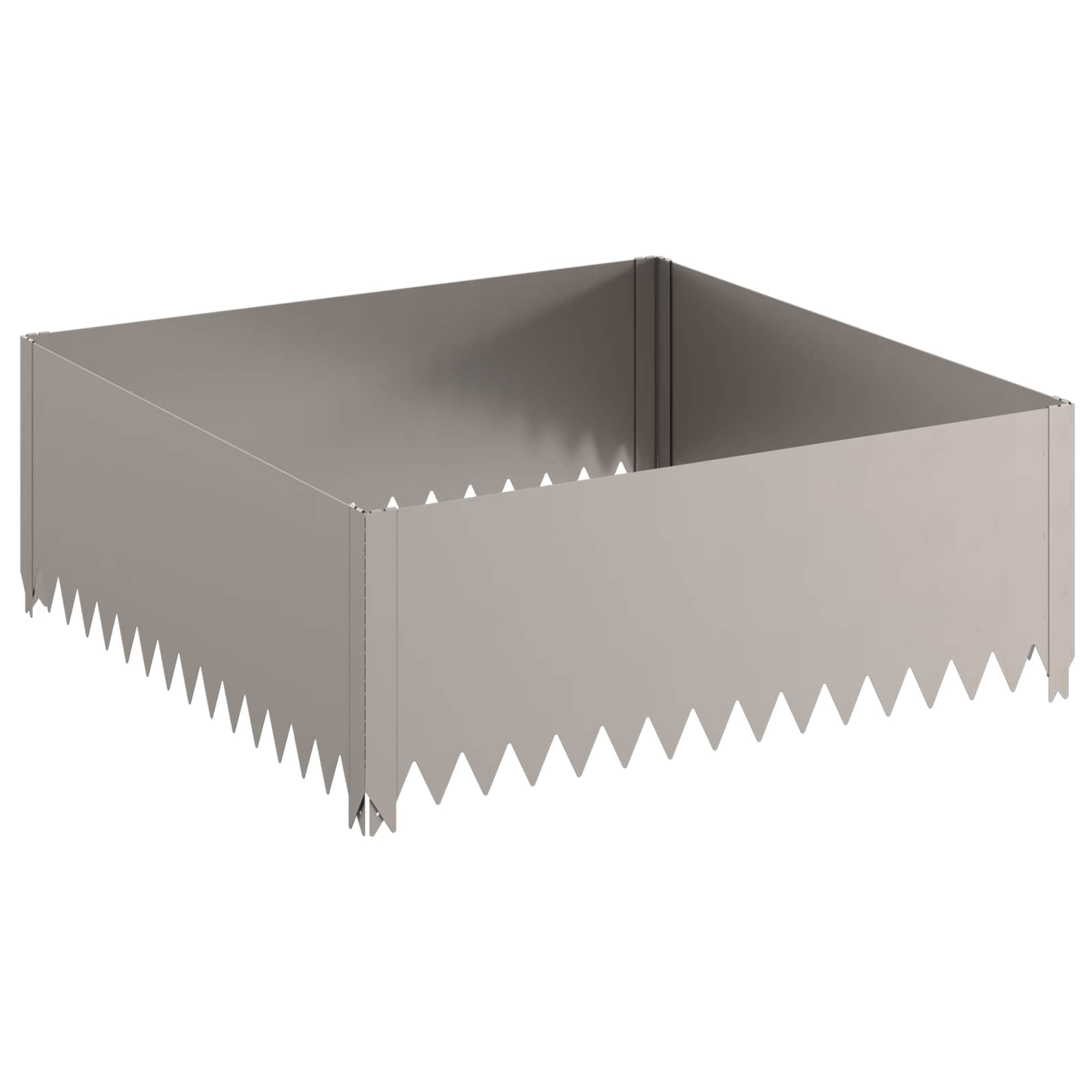 Lawn Edging 100 x 100 x 35 cm Steel Rusty