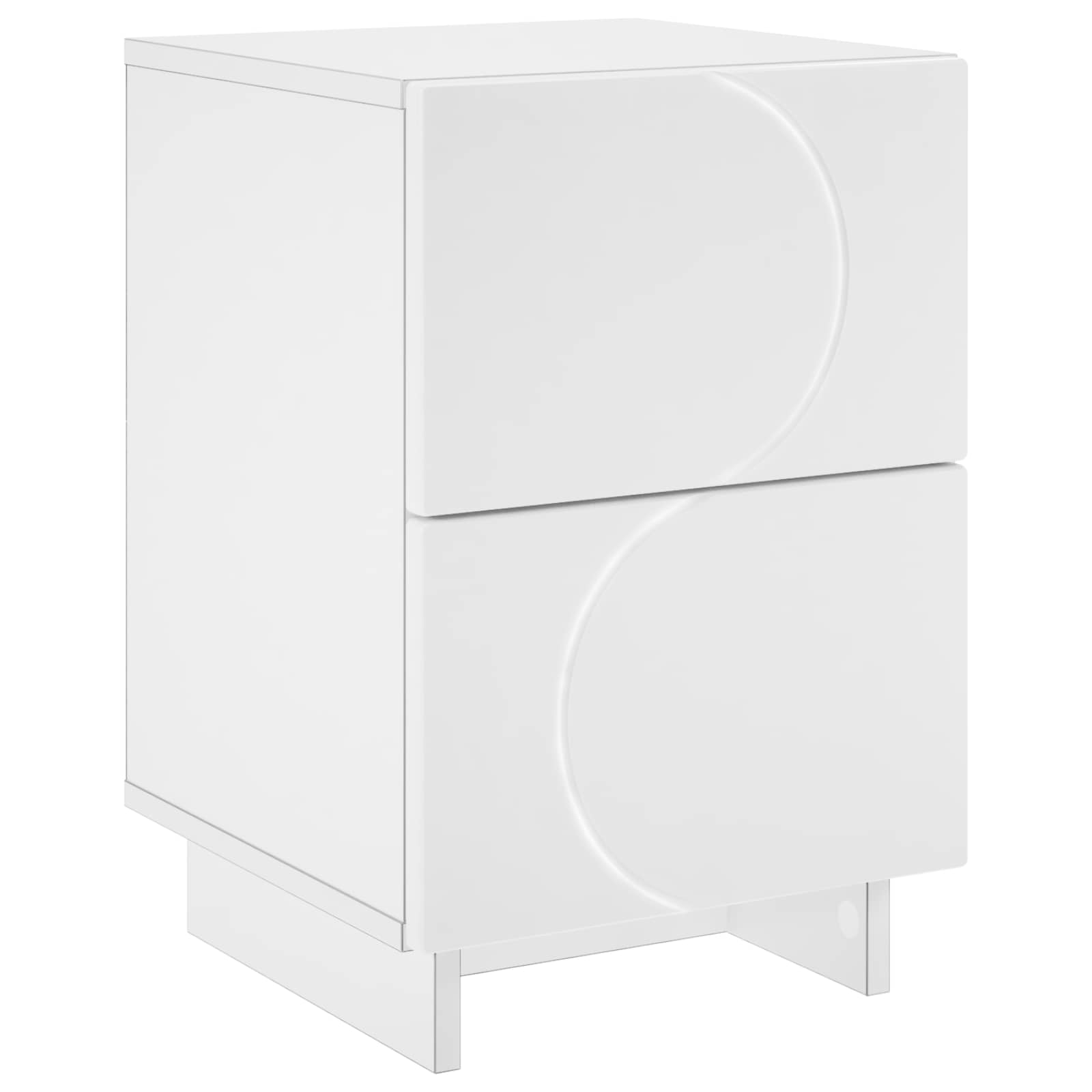 Bedside Cabinet White 33.5 x 34.5 x 50 cm Engineered Wood