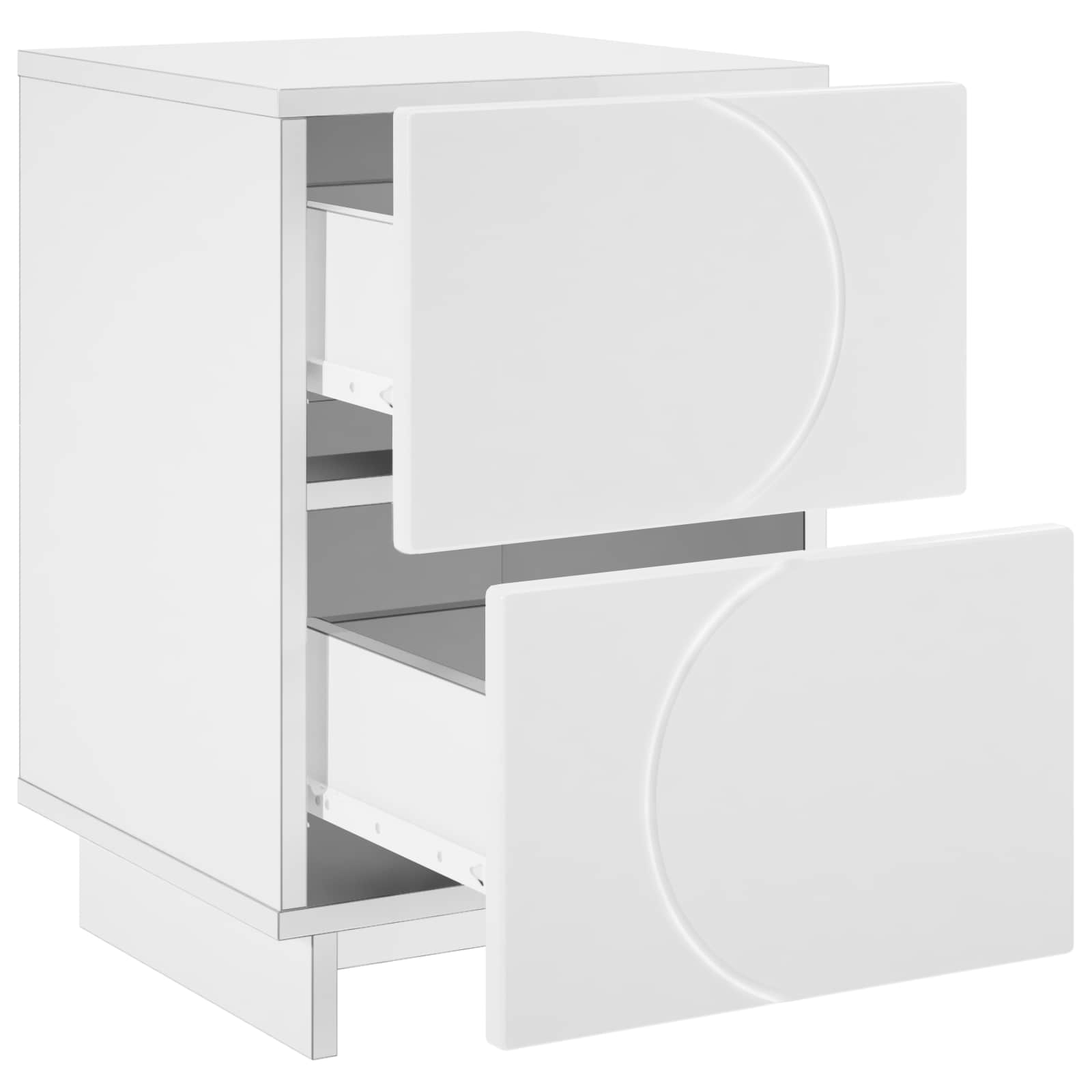 Bedside Cabinet White 33.5 x 34.5 x 50 cm Engineered Wood
