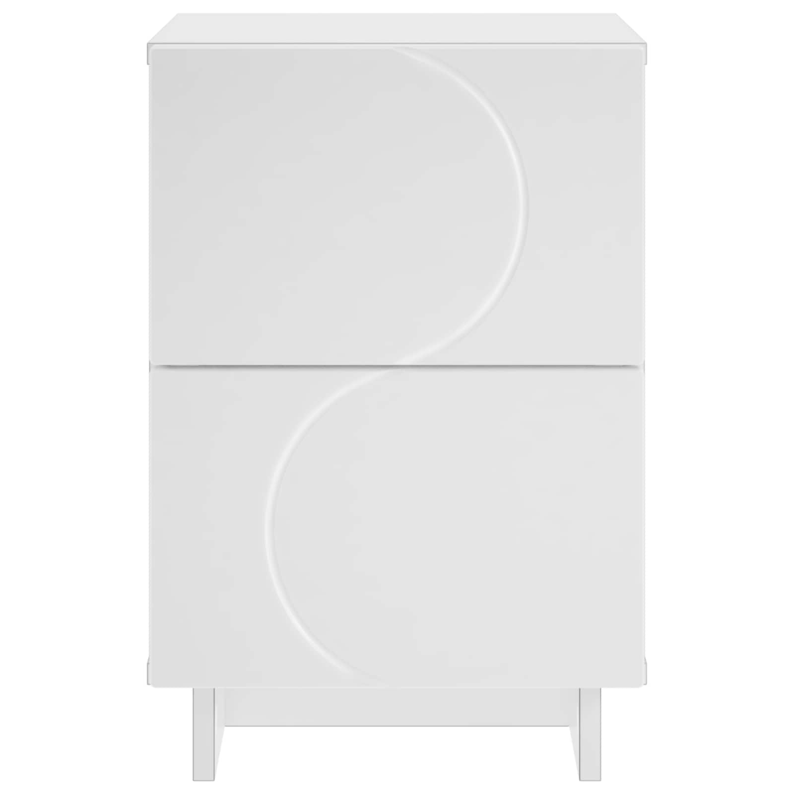 Bedside Cabinet 2 pcs White 33.5 x 34.5 x 50 cm Engineered Wood
