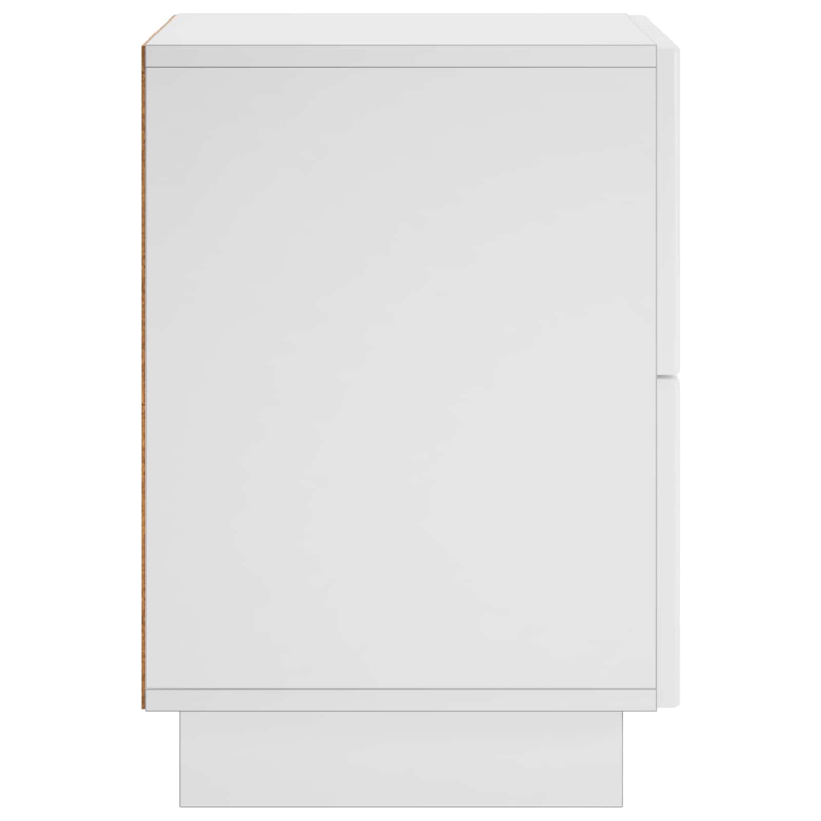 Bedside Cabinet 2 pcs White 33.5 x 34.5 x 50 cm Engineered Wood