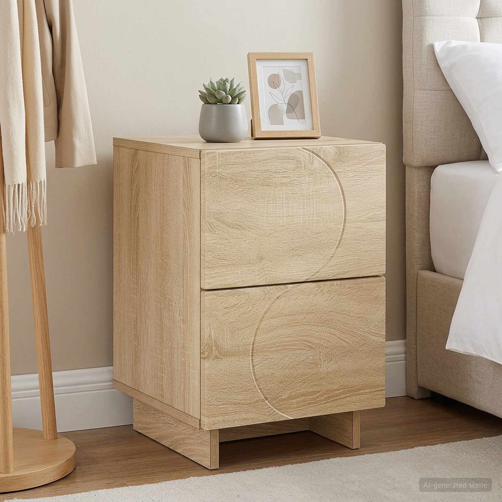 Bedside Cabinet Sonoma Oak 33.5 x 34.5 x 50 cm Engineered Wood