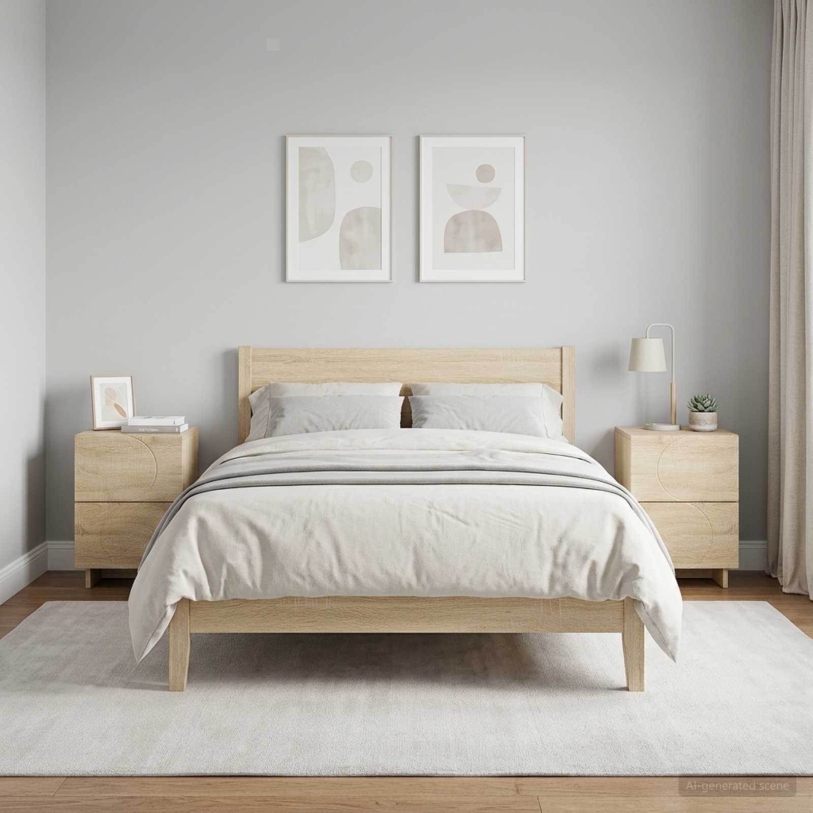 Bedside Cabinet 2 pcs Sonoma Oak 33.5 x 34.5 x 50 cm