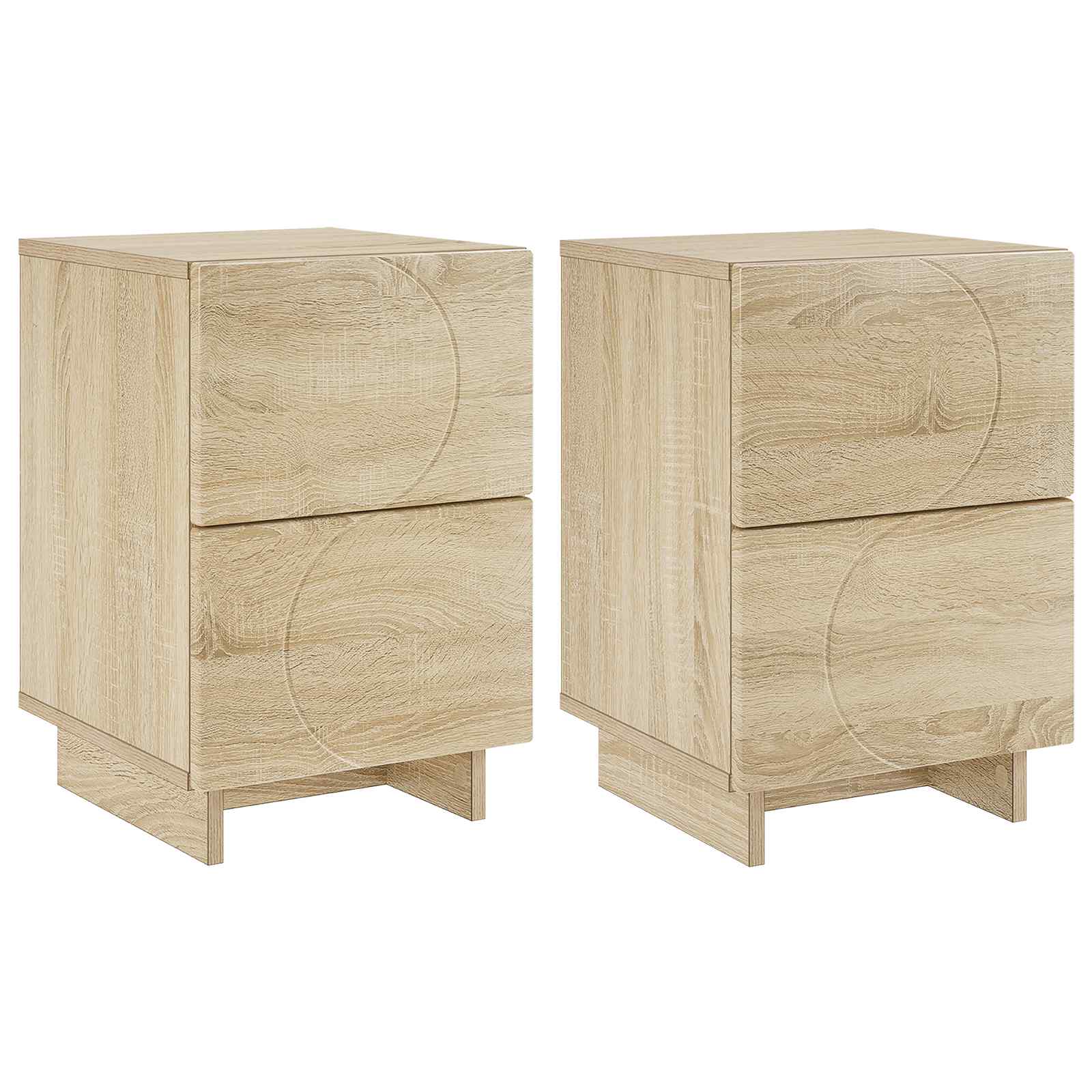 Bedside Cabinet 2 pcs Sonoma Oak 33.5 x 34.5 x 50 cm