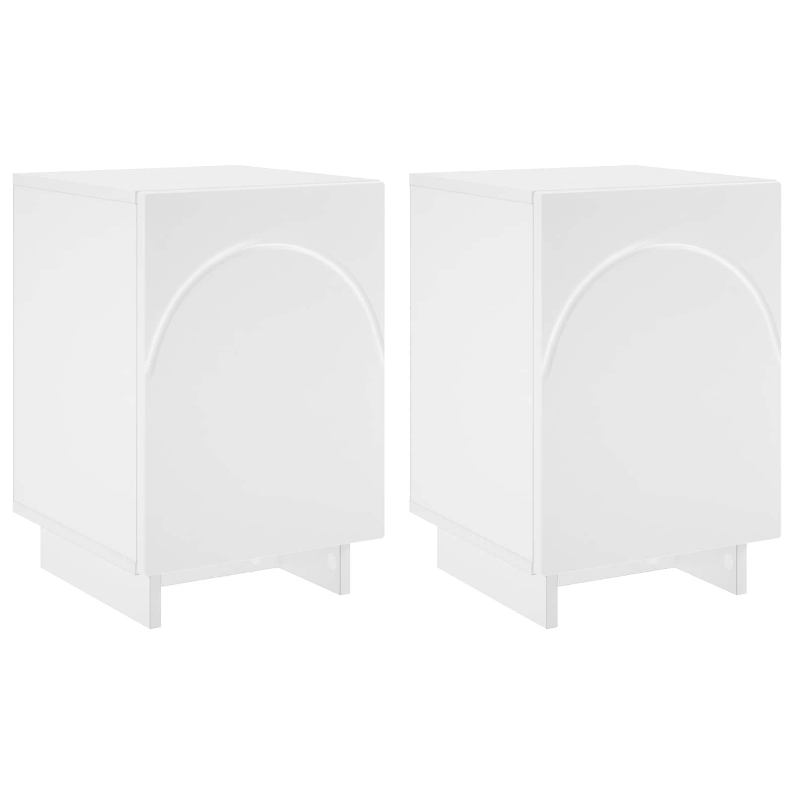 Bedside Cabinet 2 pcs White 33.5 x 34.5 x 50 cm Engineered Wood