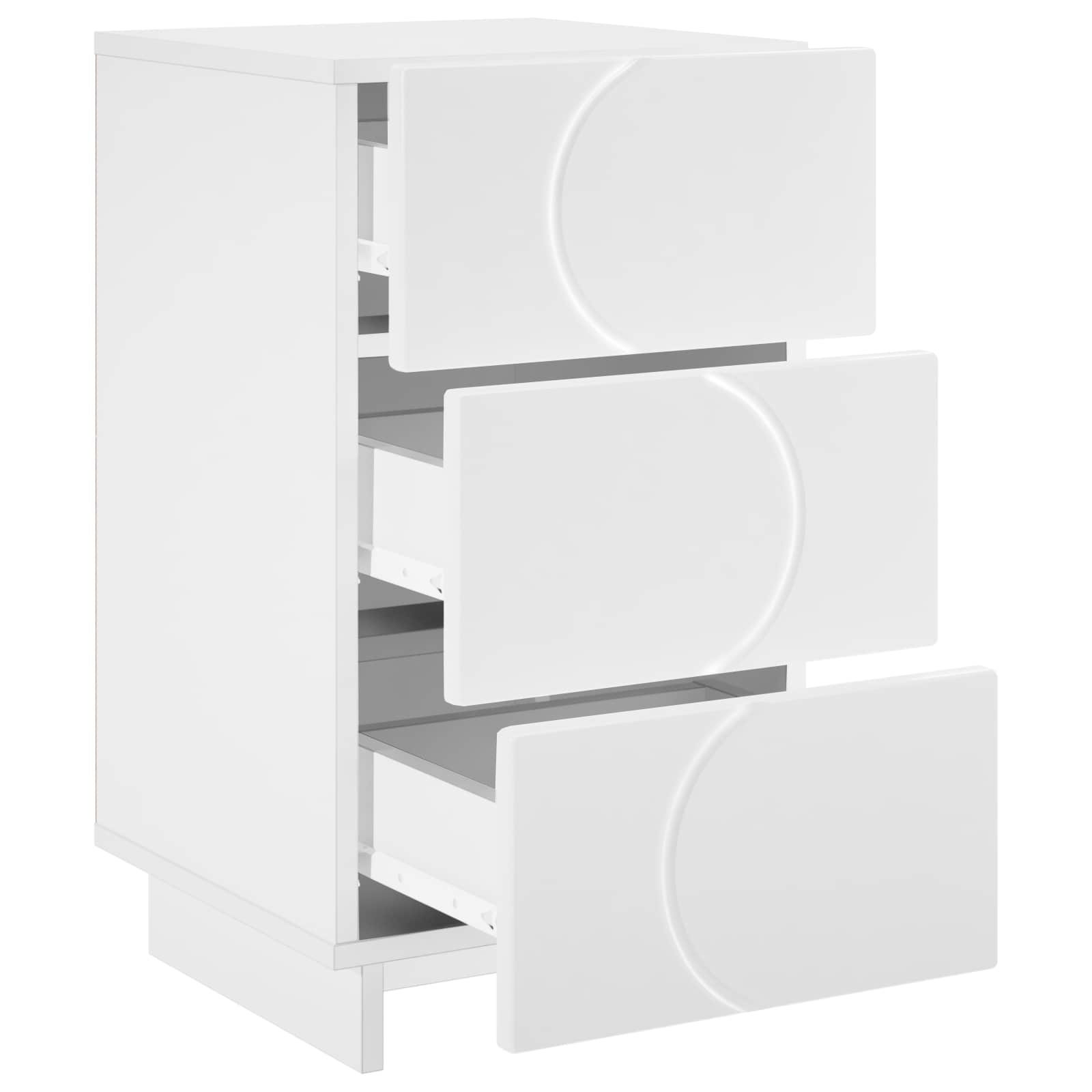 Bedside Cabinet 2 pcs White 33.5 x 34.5 x 60 cm Engineered Wood
