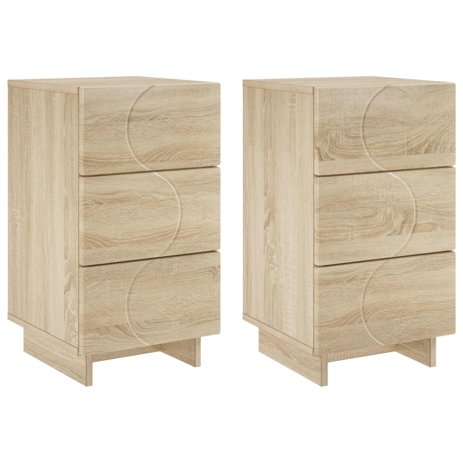 Bedside Cabinet 2 pcs Sonoma Oak 33.5 x 34.5 x 60 cm