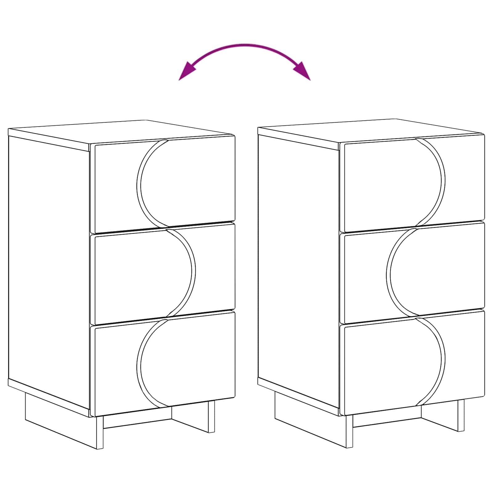 Bedside Cabinet 2 pcs Sonoma Oak 33.5 x 34.5 x 60 cm